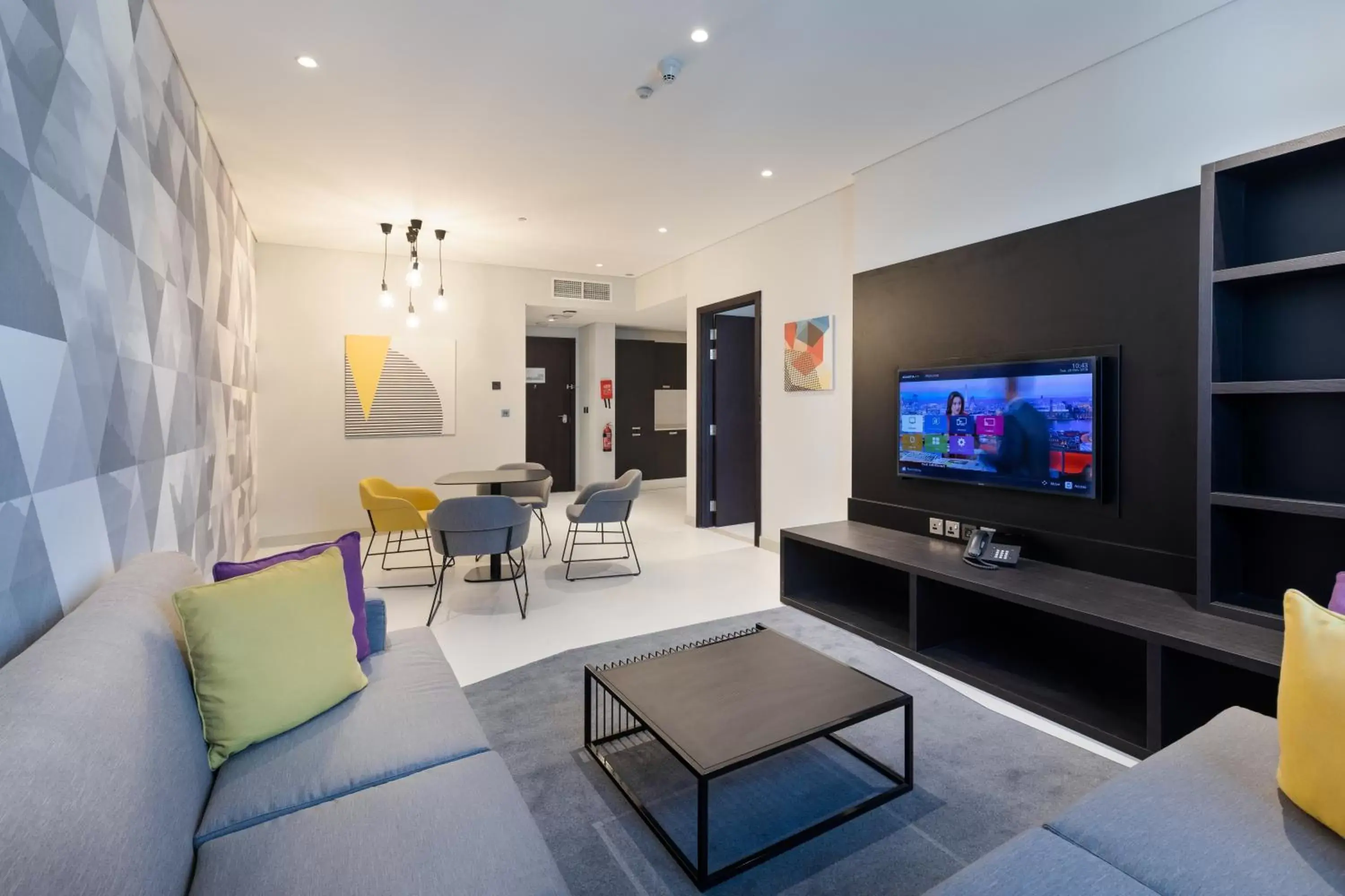 TV and multimedia, Seating Area in Studio M Arabian Plaza Hotel & Hotel Apartments