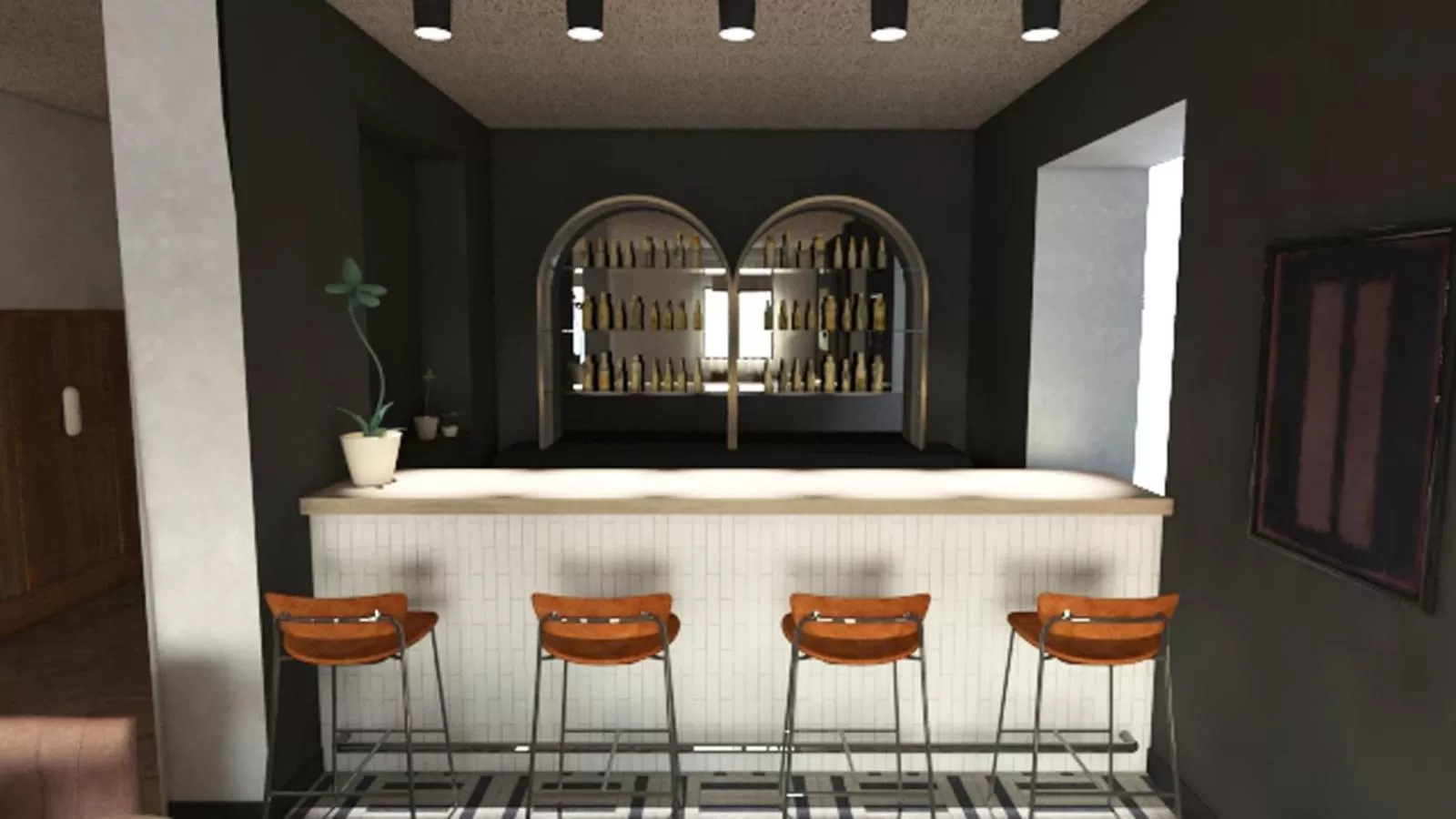 Lounge or bar in c-hotels Club House Roma