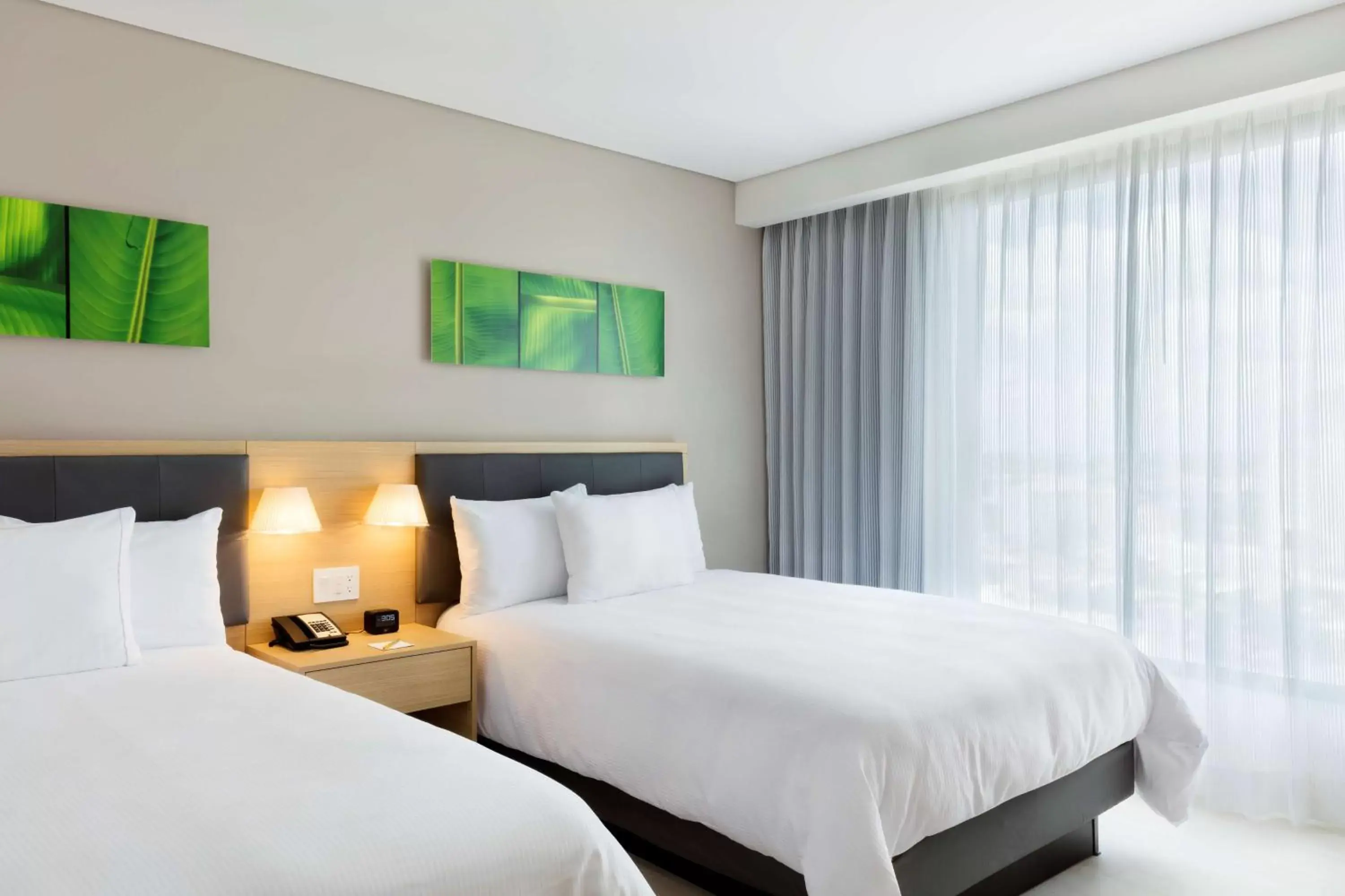 View (from property/room), Bed in Hilton Garden Inn Merida View (from property/room), Bed in Hilton Garden Inn Merida