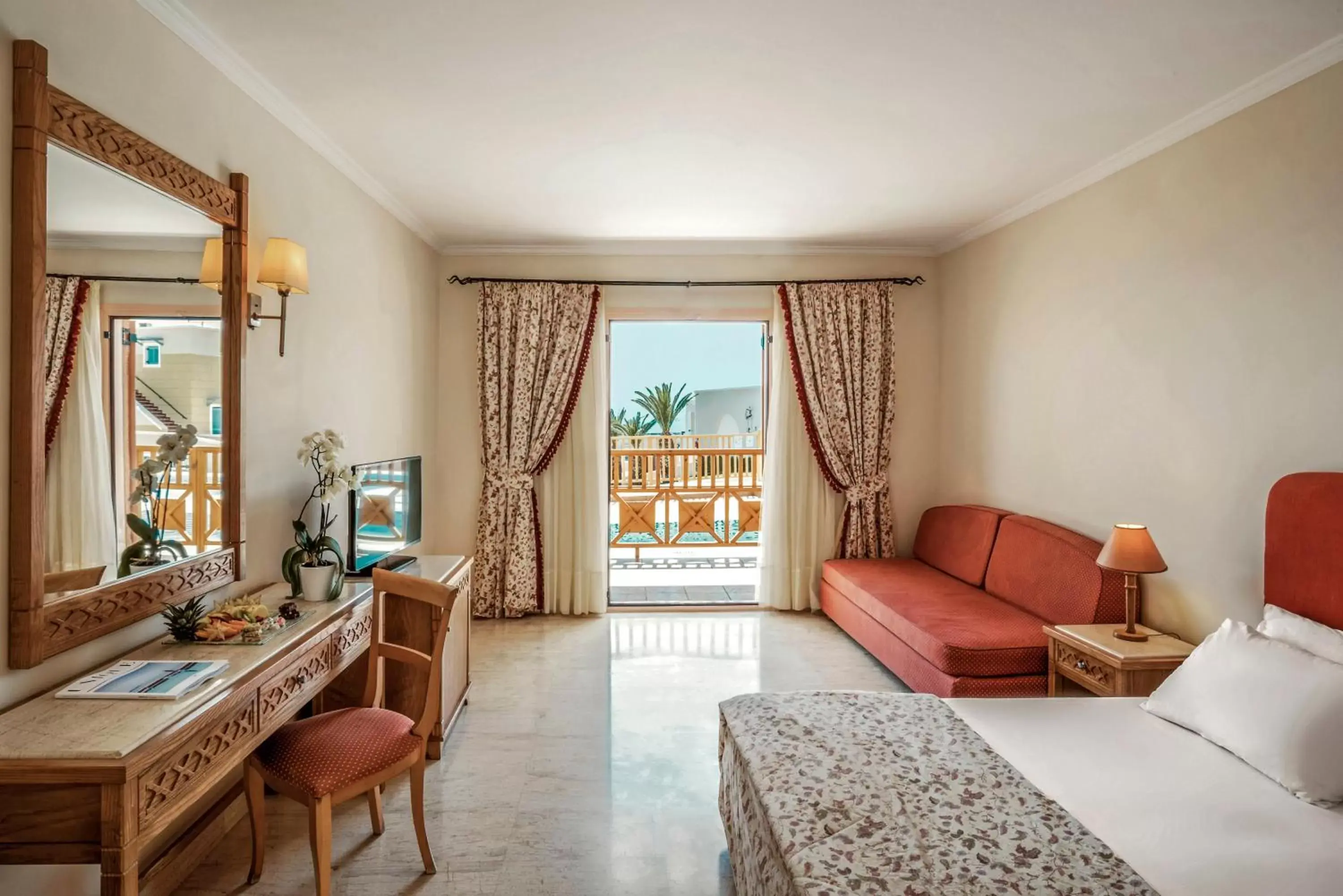 Bedroom, Seating Area in Mitsis Family Village Beach Hotel