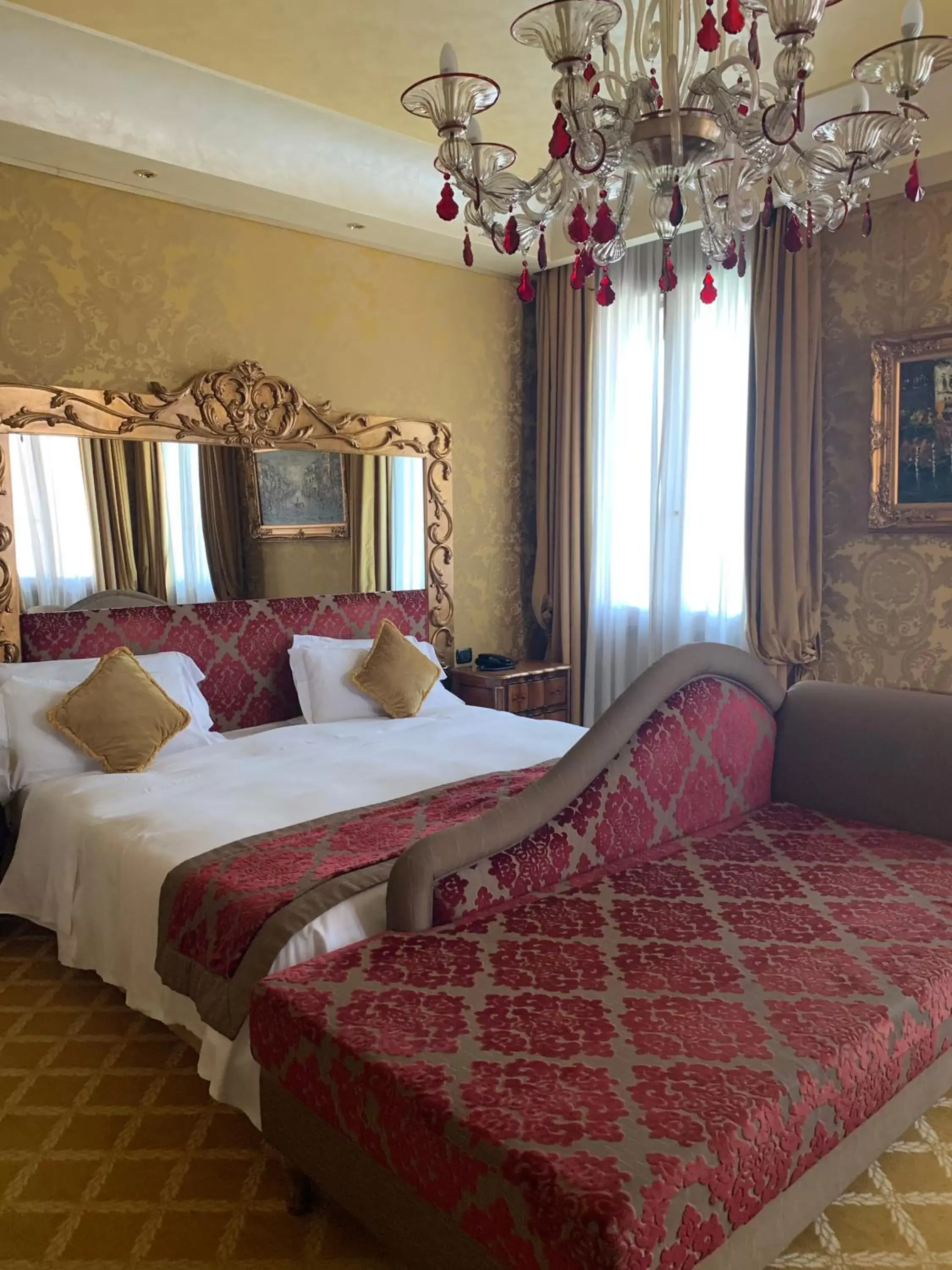 View (from property/room), Bed in Pesaro Palace