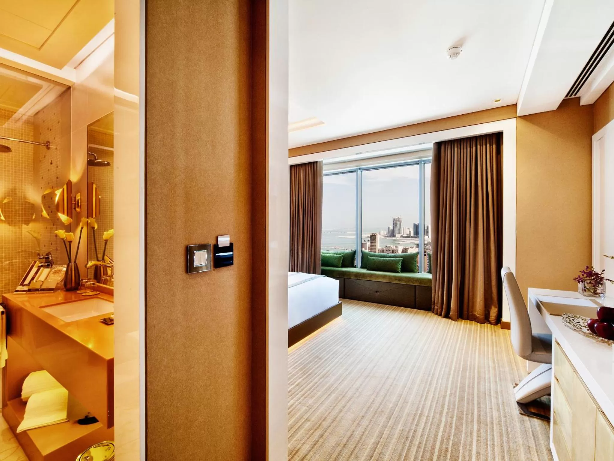 Photo of the whole room, Bed in The Domain Bahrain Hotel and Spa - Adults Friendly 16 Years Plus