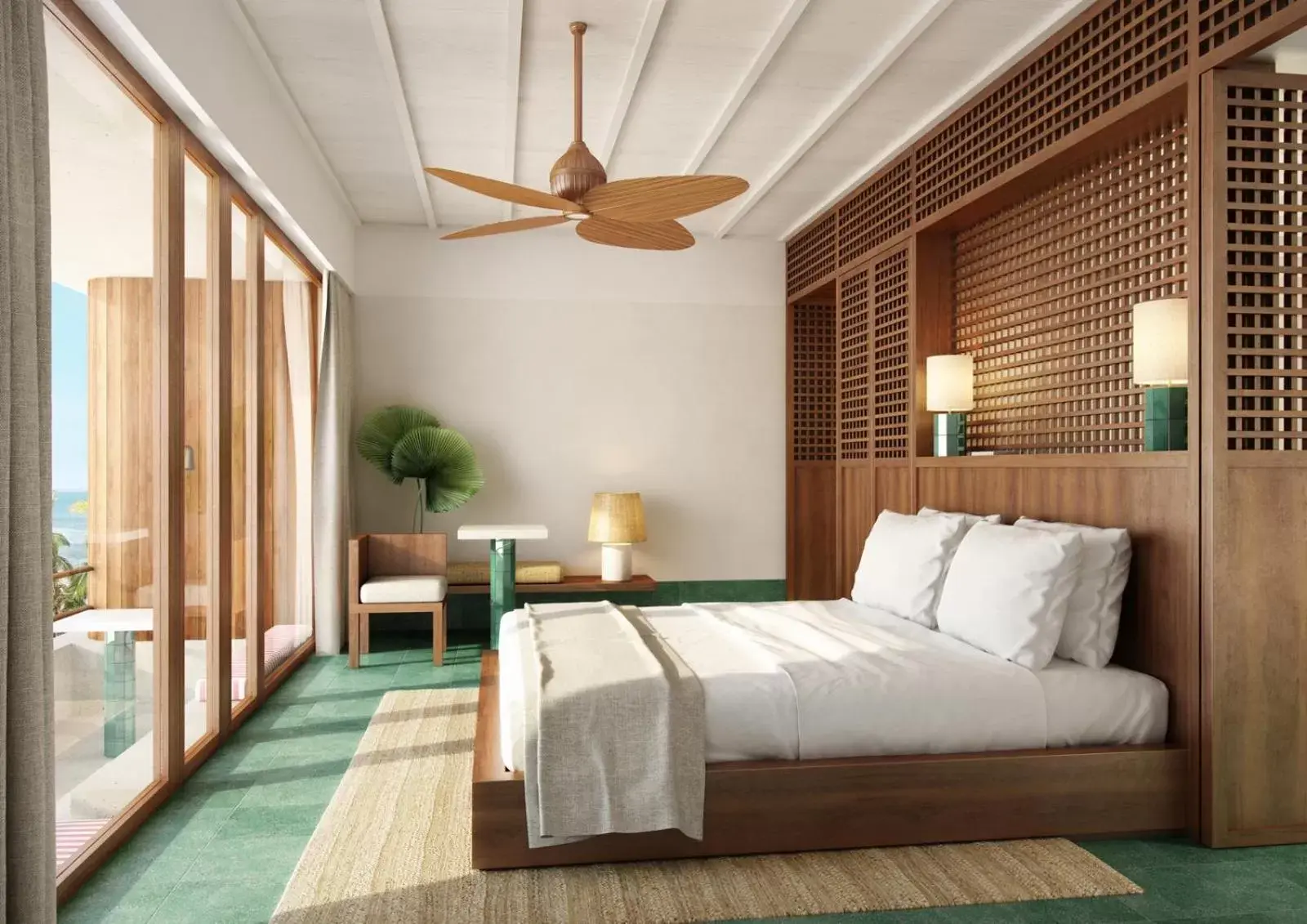 Bedroom, Bed in Baja Club Hotel, La Paz, Baja California Sur, a Member of Design Hotels