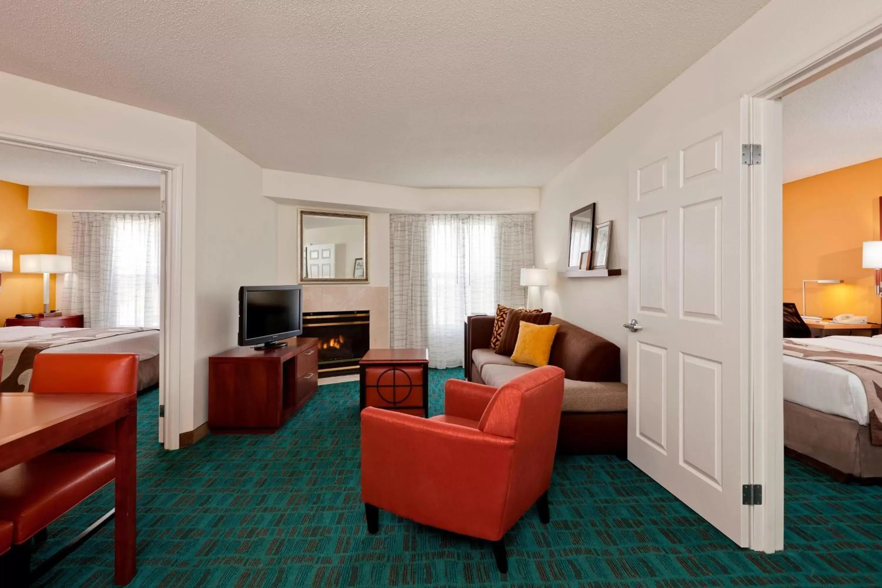 Bedroom, Seating Area in Residence Inn Indianapolis Fishers