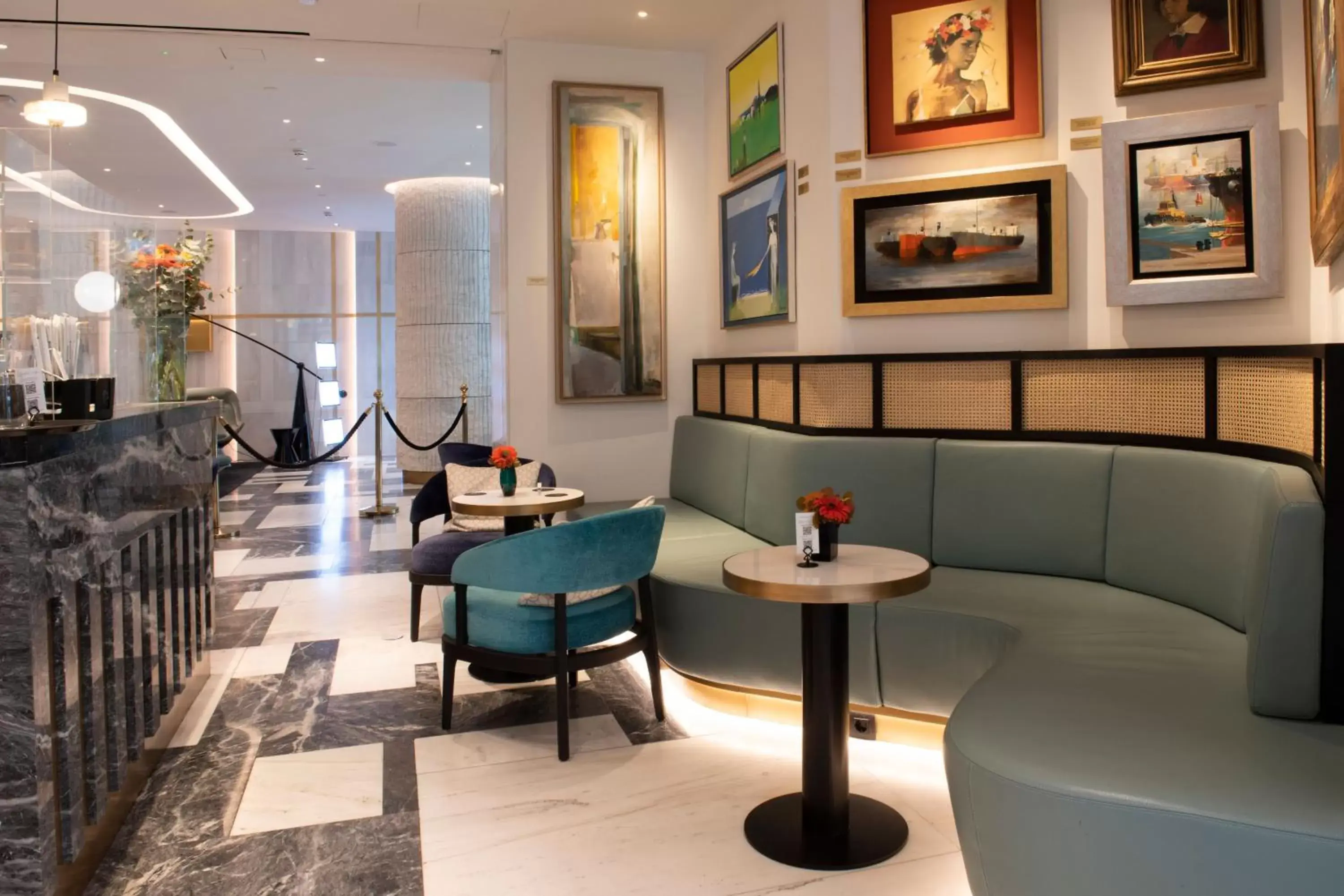Lounge or bar, Lobby/Reception in Athens Capital Center Hotel - MGallery Collection