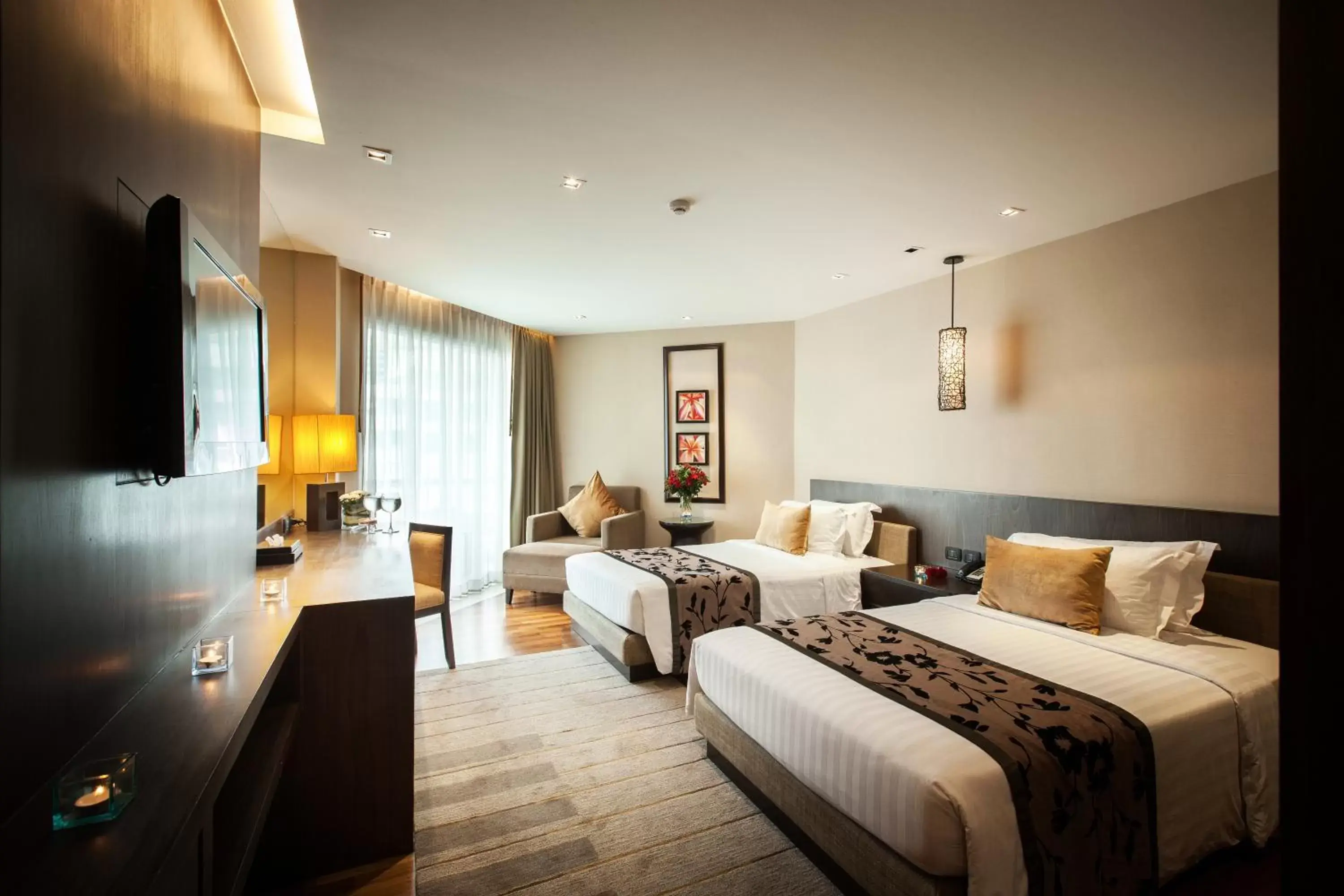 Deluxe Twin Room with Sea View in A-ONE Pattaya Beach Resort Deluxe Twin Room with Sea View in A-ONE Pattaya Beach Resort