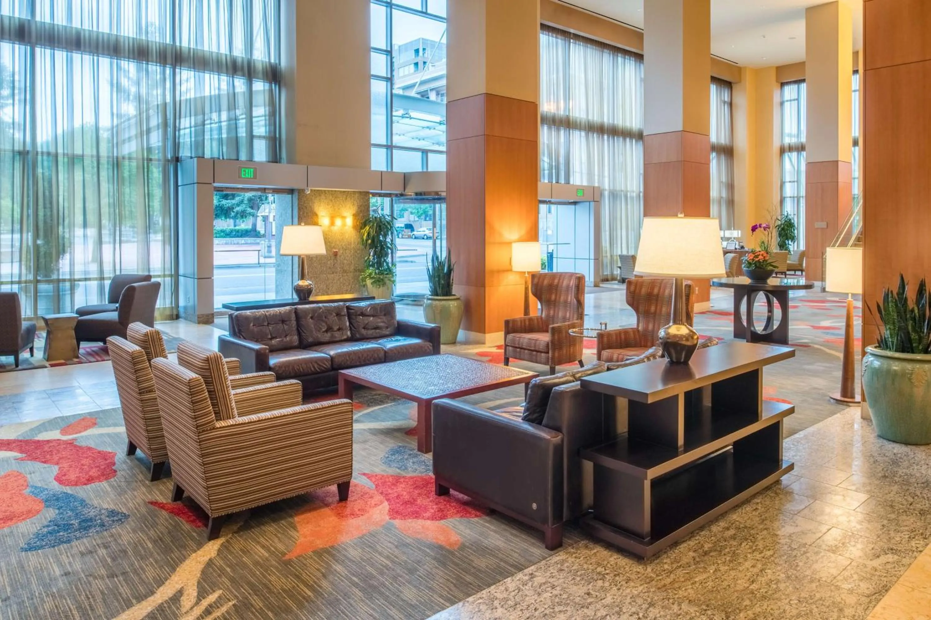 Lobby or reception in Hilton Vancouver Washington