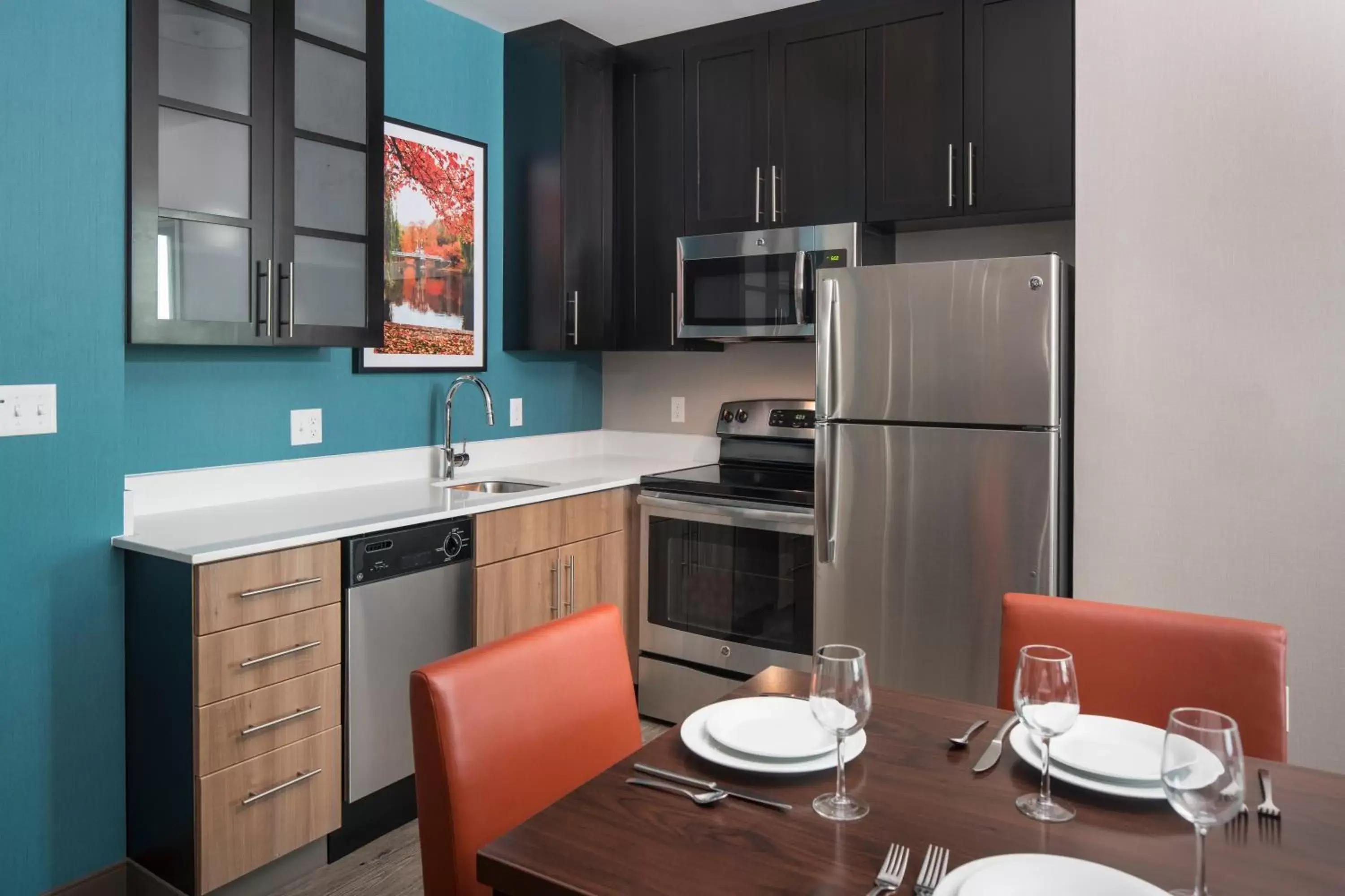 Kitchen or kitchenette, Kitchen/Kitchenette in Residence Inn by Marriott Boston Watertown