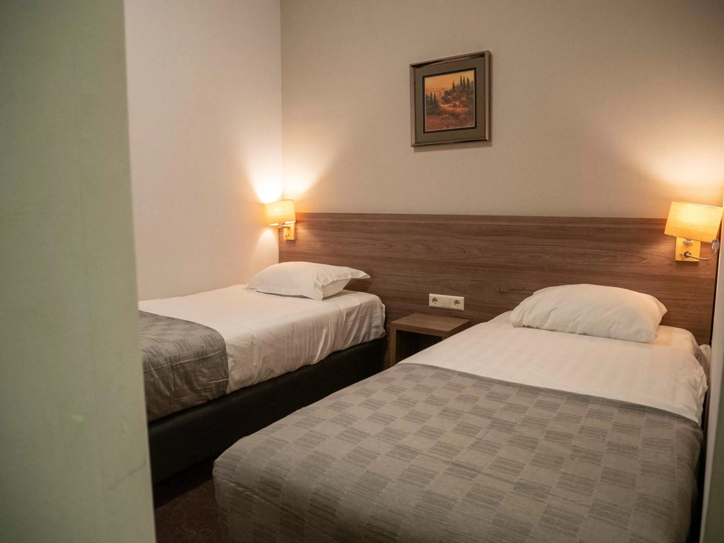 Bed in Hotel Hague Center