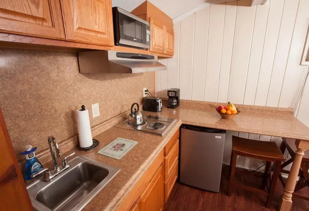 Kitchen/Kitchenette in Knotty Pine Motel