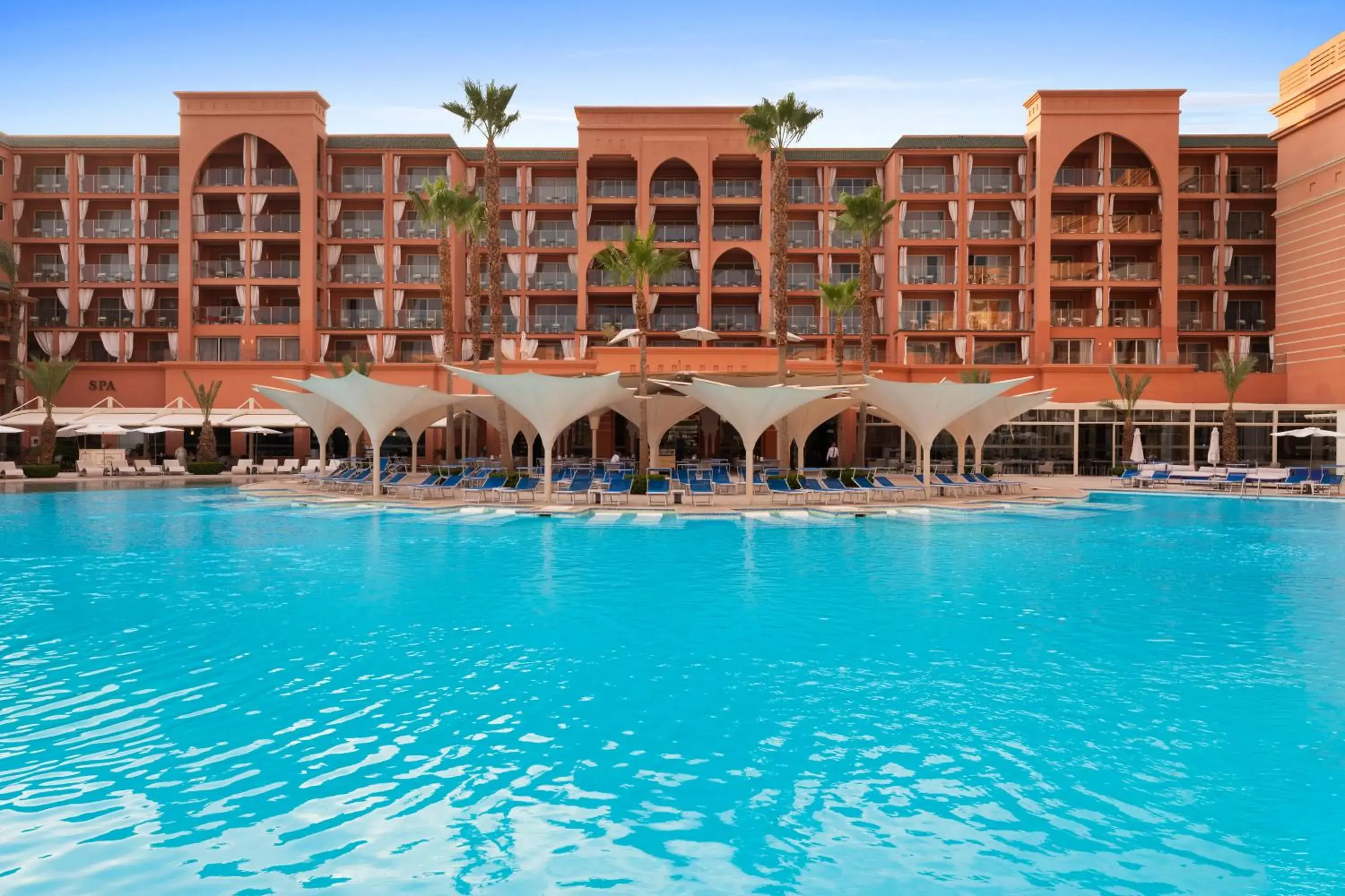 Swimming pool, Property Building in Savoy Le Grand Hotel Marrakech