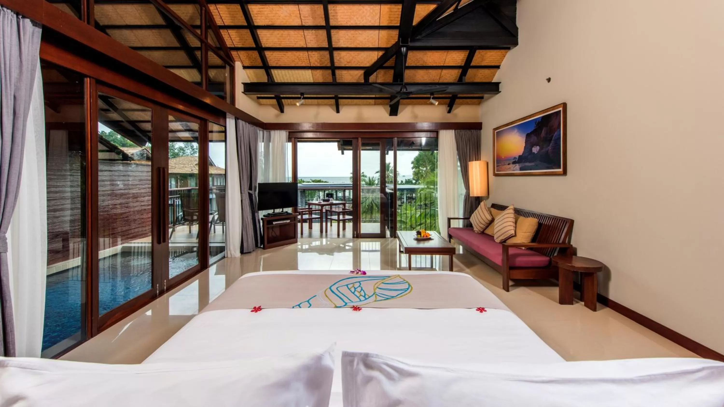 View (from property/room), Bed in Holiday Ao Nang Beach Resort, Krabi