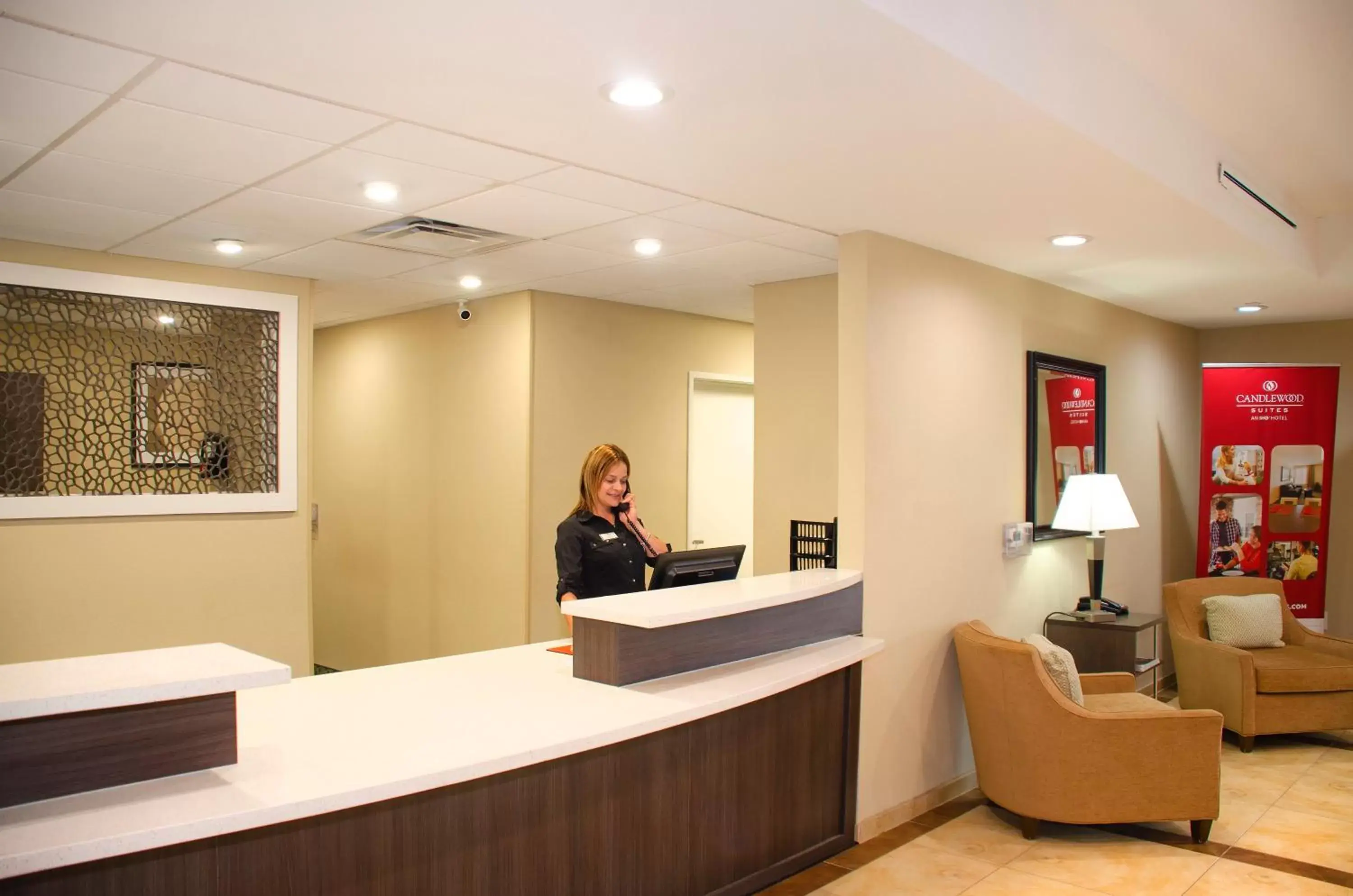 Property building, Lobby/Reception in Candlewood Suites York, an IHG Hotel
