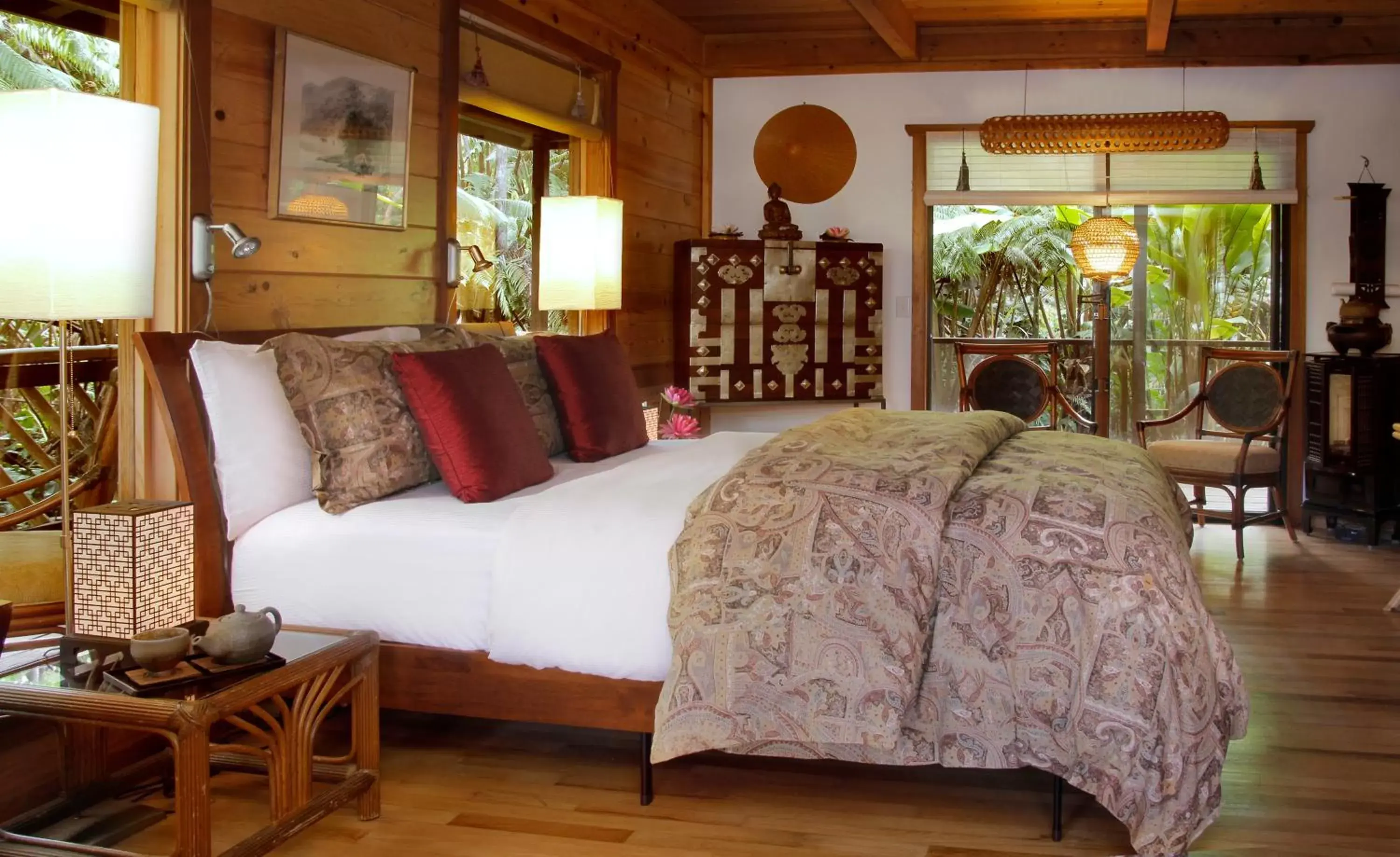 Bed in Lotus Garden Cottages