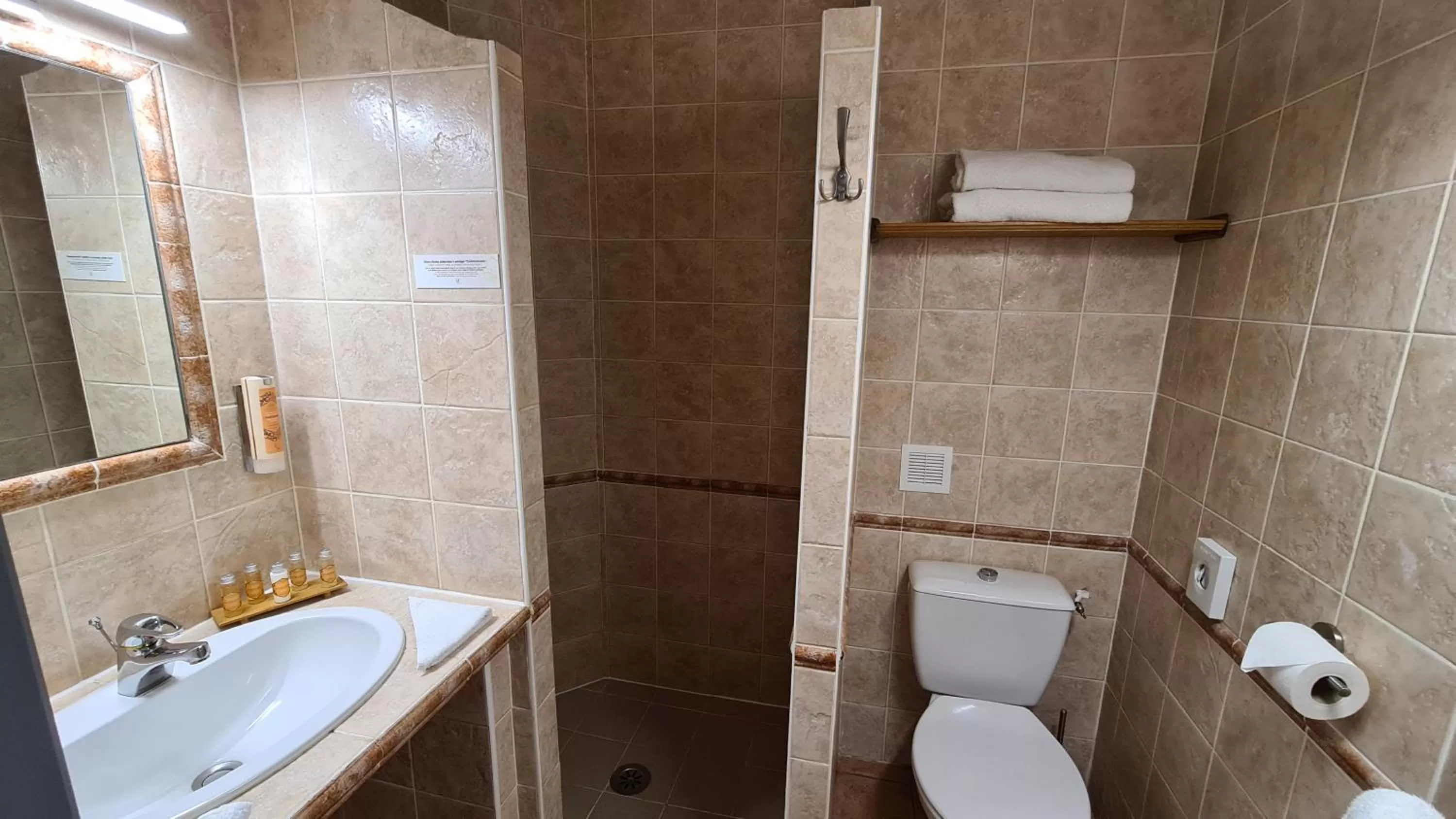 Shower in Logis Hôtel La Bastide Saint Bach