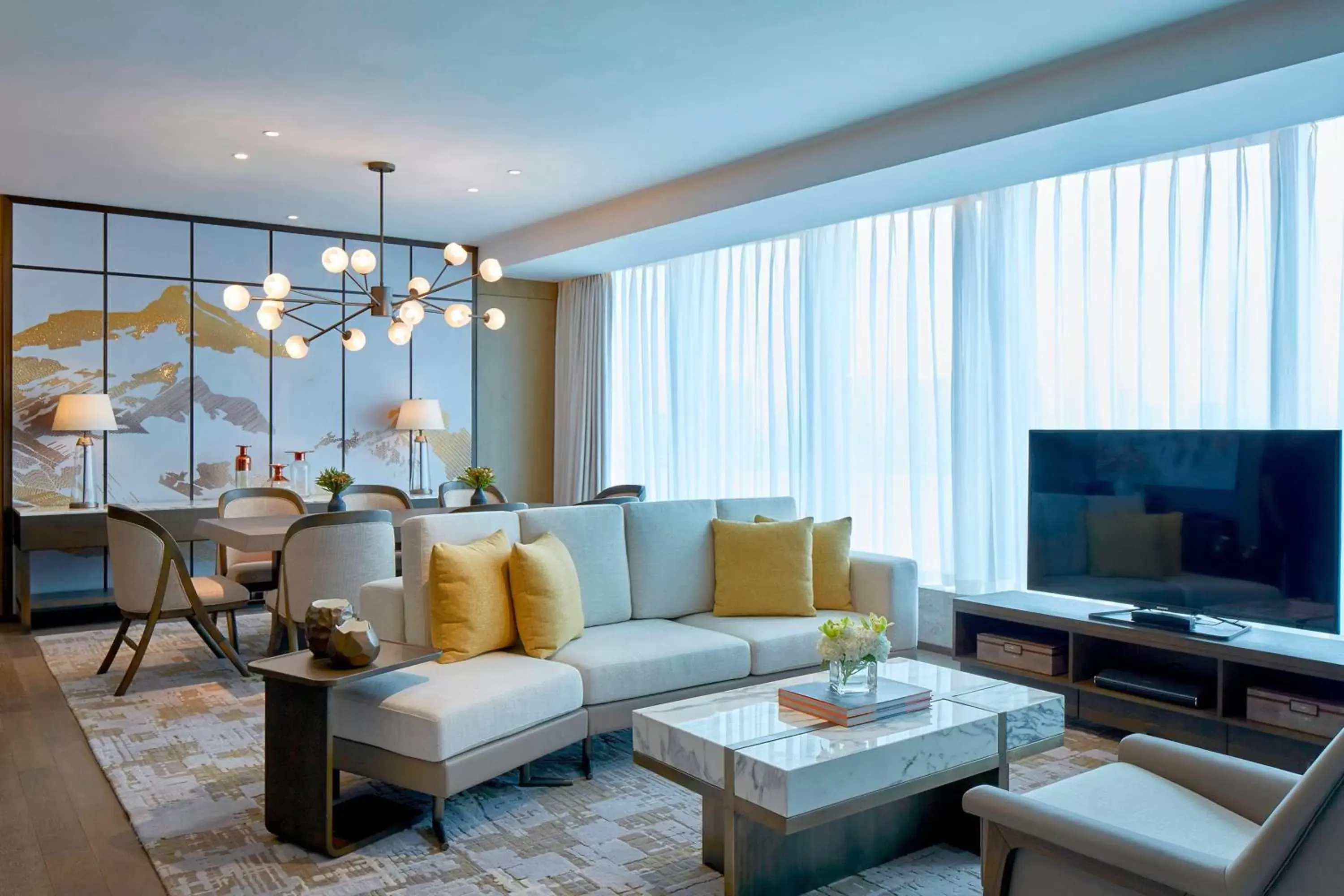 Living room, Seating Area in Hangzhou Marriott Hotel Qianjiang