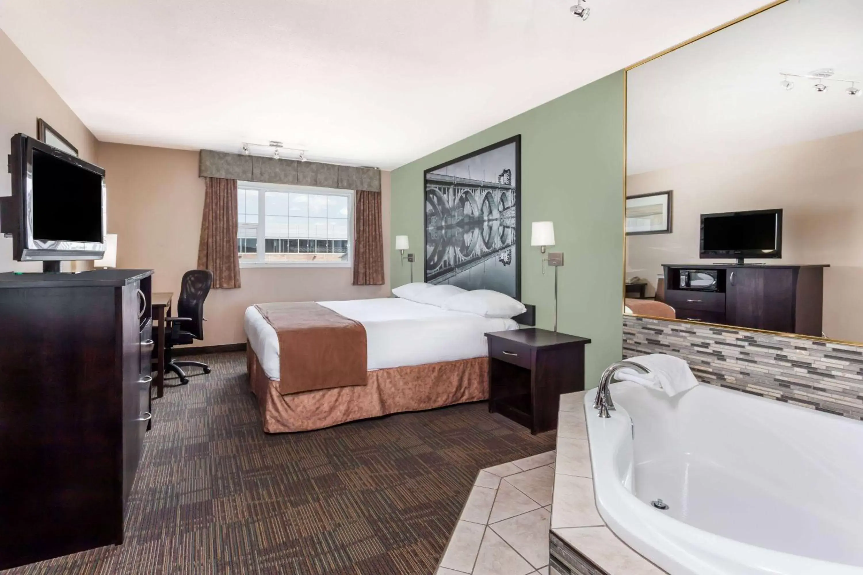 Bed in Super 8 by Wyndham Saskatoon Near Saskatoon Airport