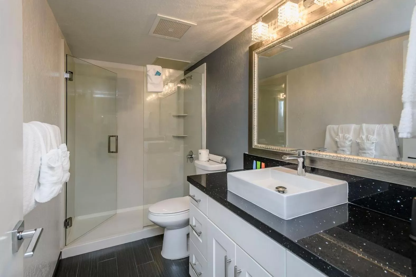 Shower in Lions Gate Hotel