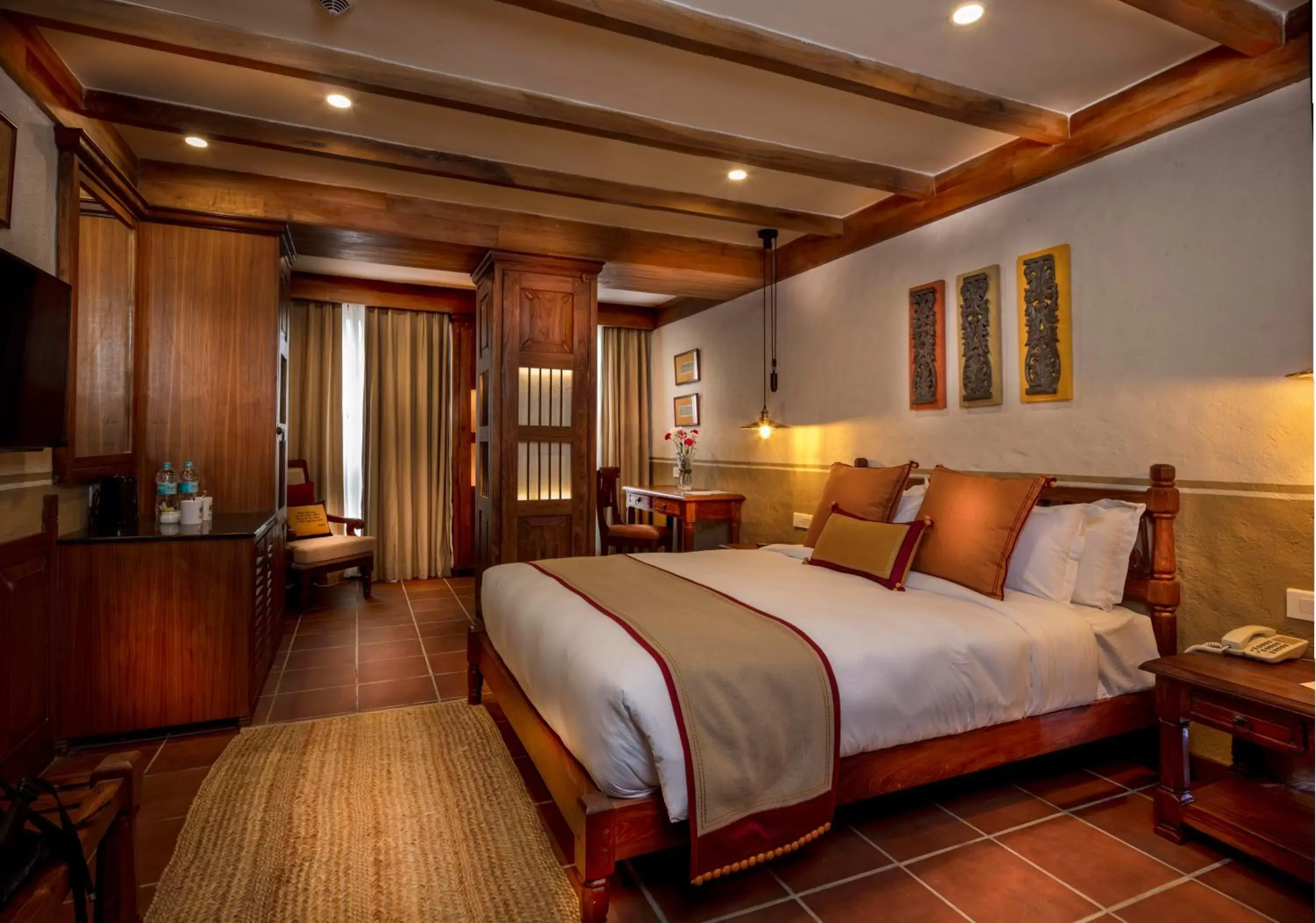 Bed in Nepali Ghar Hotel