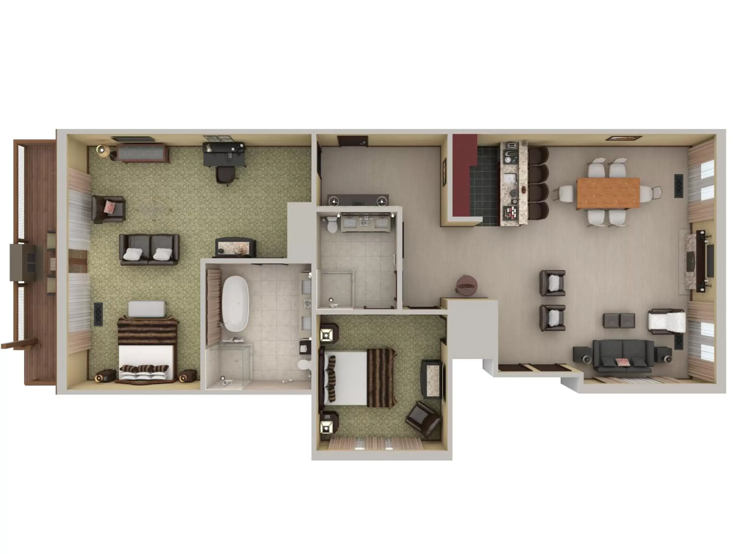 Photo of the whole room, Floor Plan in Rustic Inn Creekside