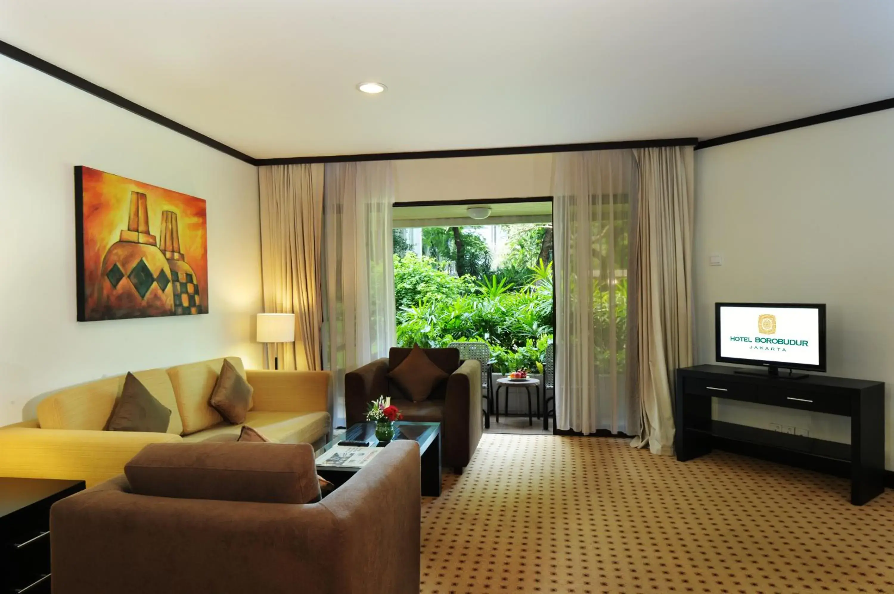 Living room, Seating Area in Borobudur Jakarta Hotel