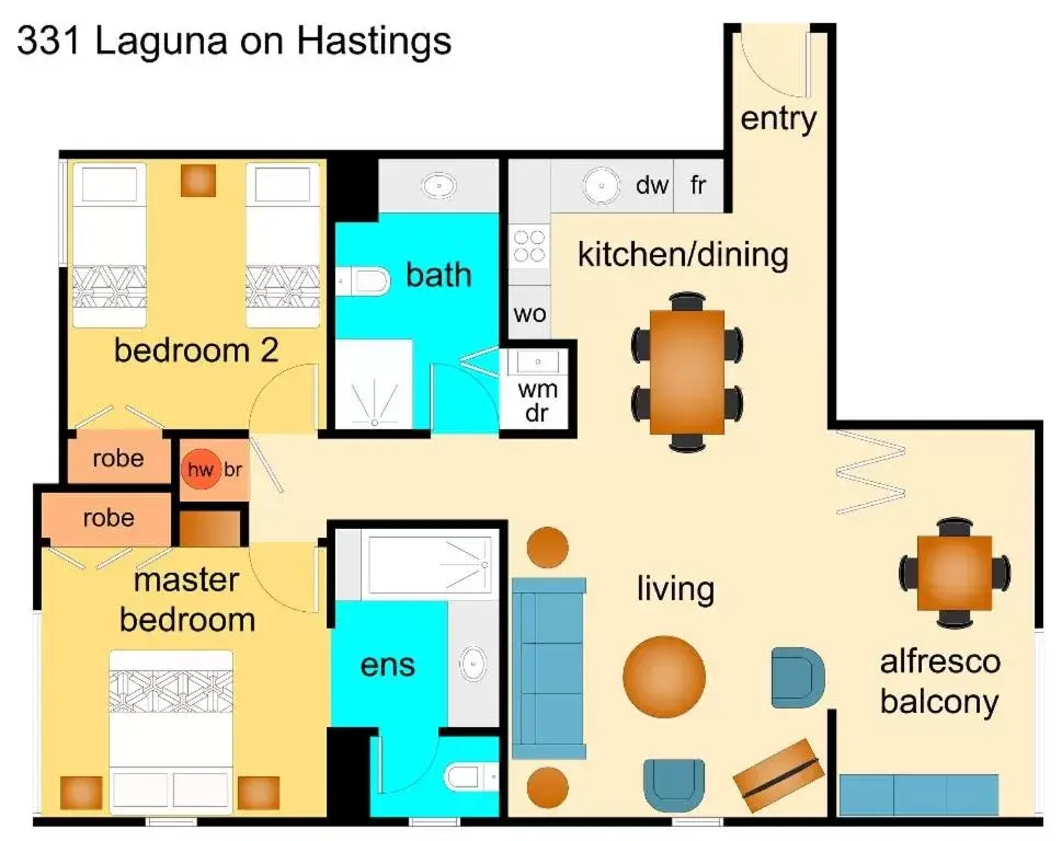 Floor Plan in Laguna on Hastings