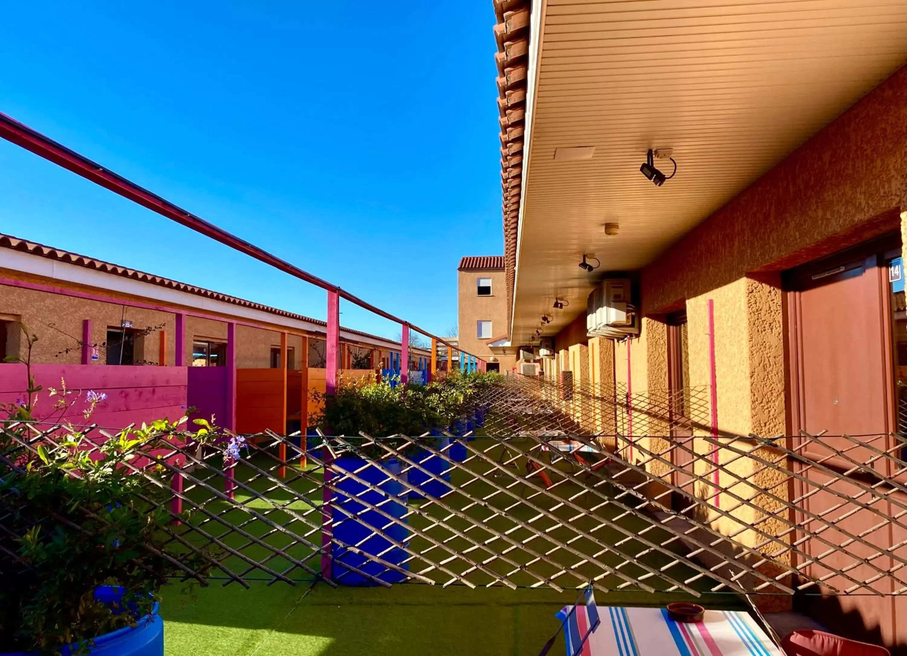 Patio in Hôtel Acajou