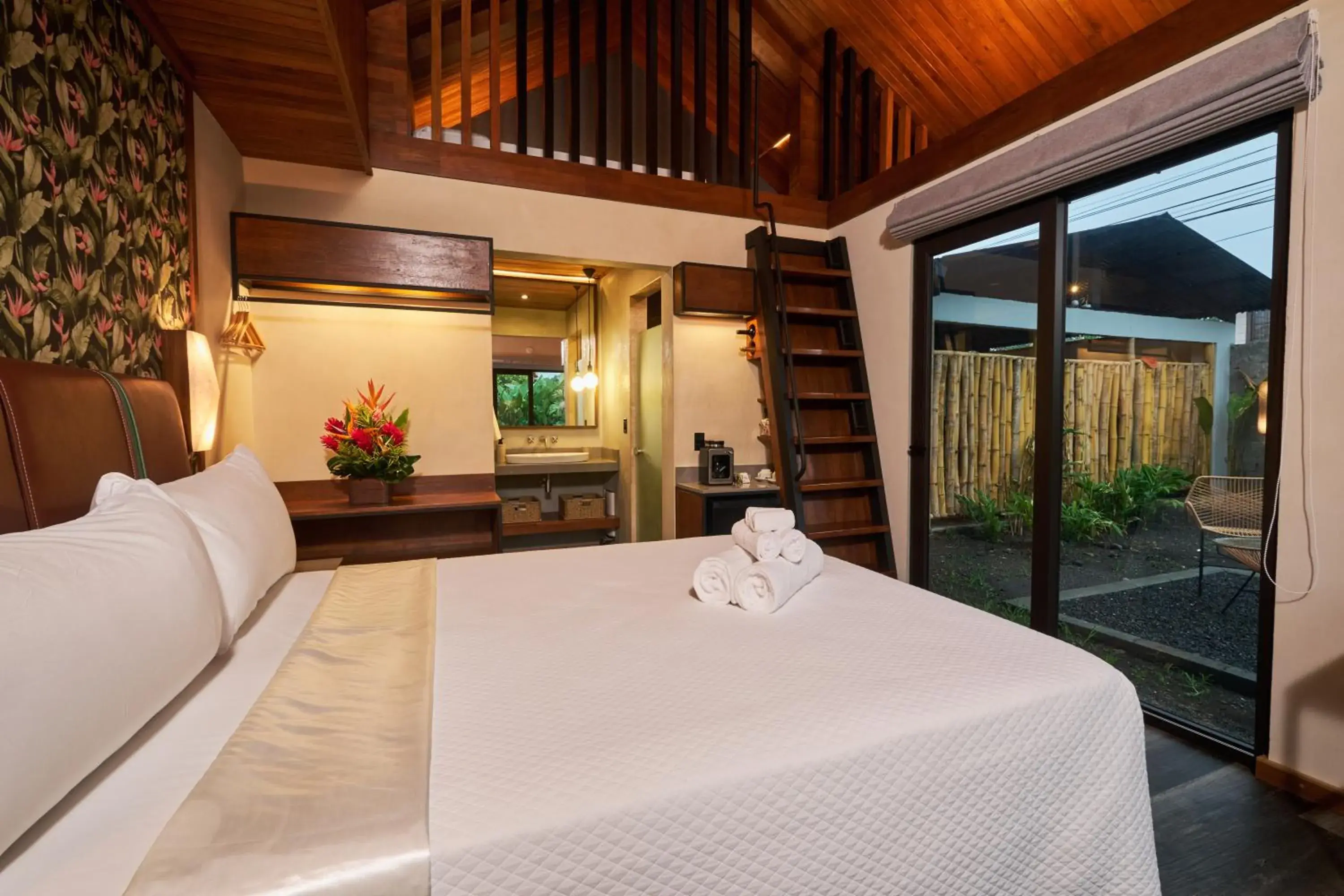 Shower, Bed in SUWA VILLA ARENAL