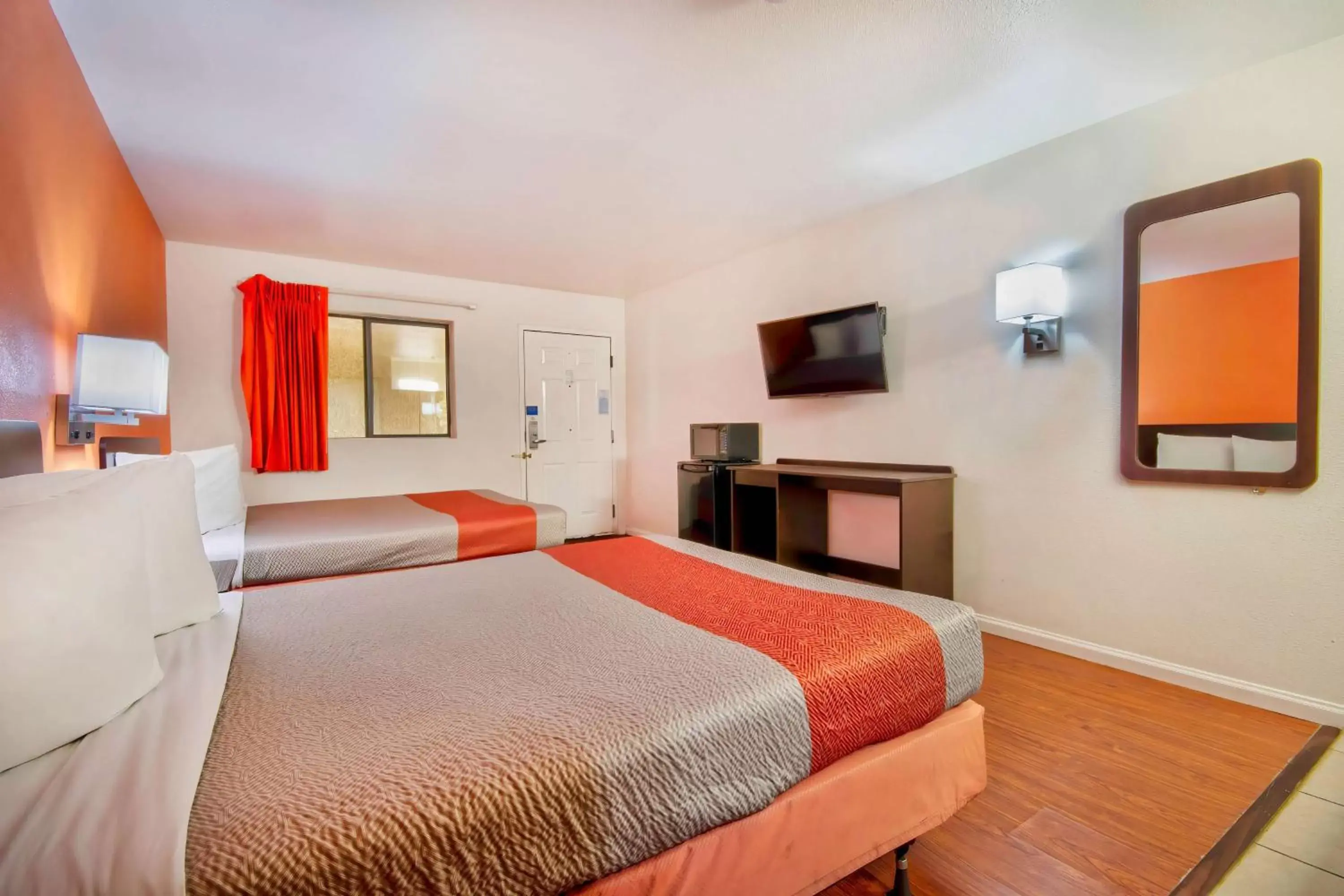 Queen Room with Two Queen Beds - single occupancy - Disability Access in Motel 6-Santa Nella, CA - Los Banos Queen Room with Two Queen Beds - single occupancy - Disability Access in Motel 6-Santa Nella, CA - Los Banos