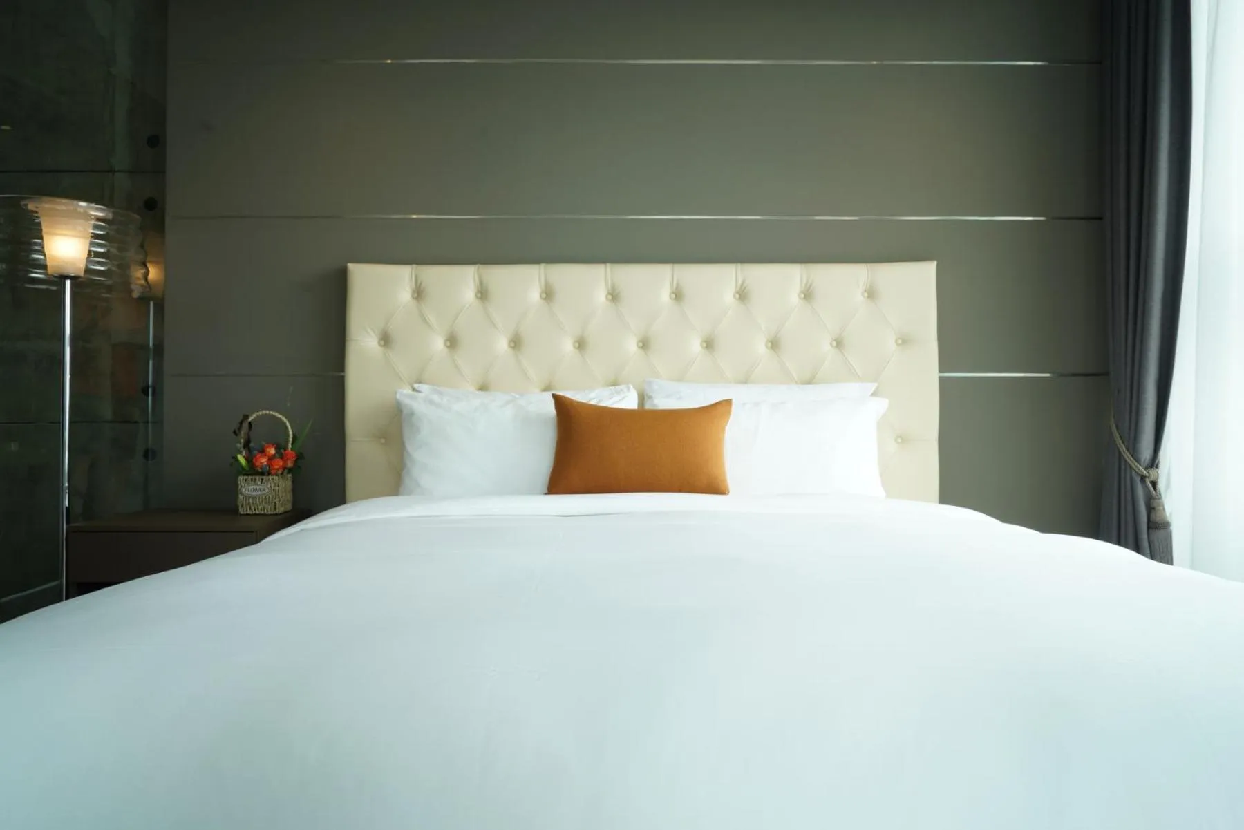 Bed in Jeju Hotel Scarboro