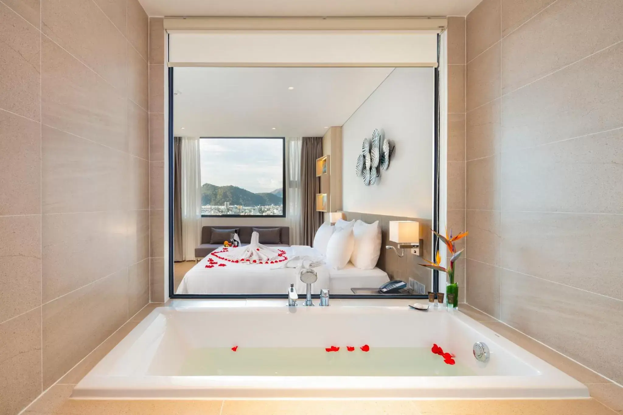 Bathroom, Bed in DQua Hotel Bathroom, Bed in DQua Hotel