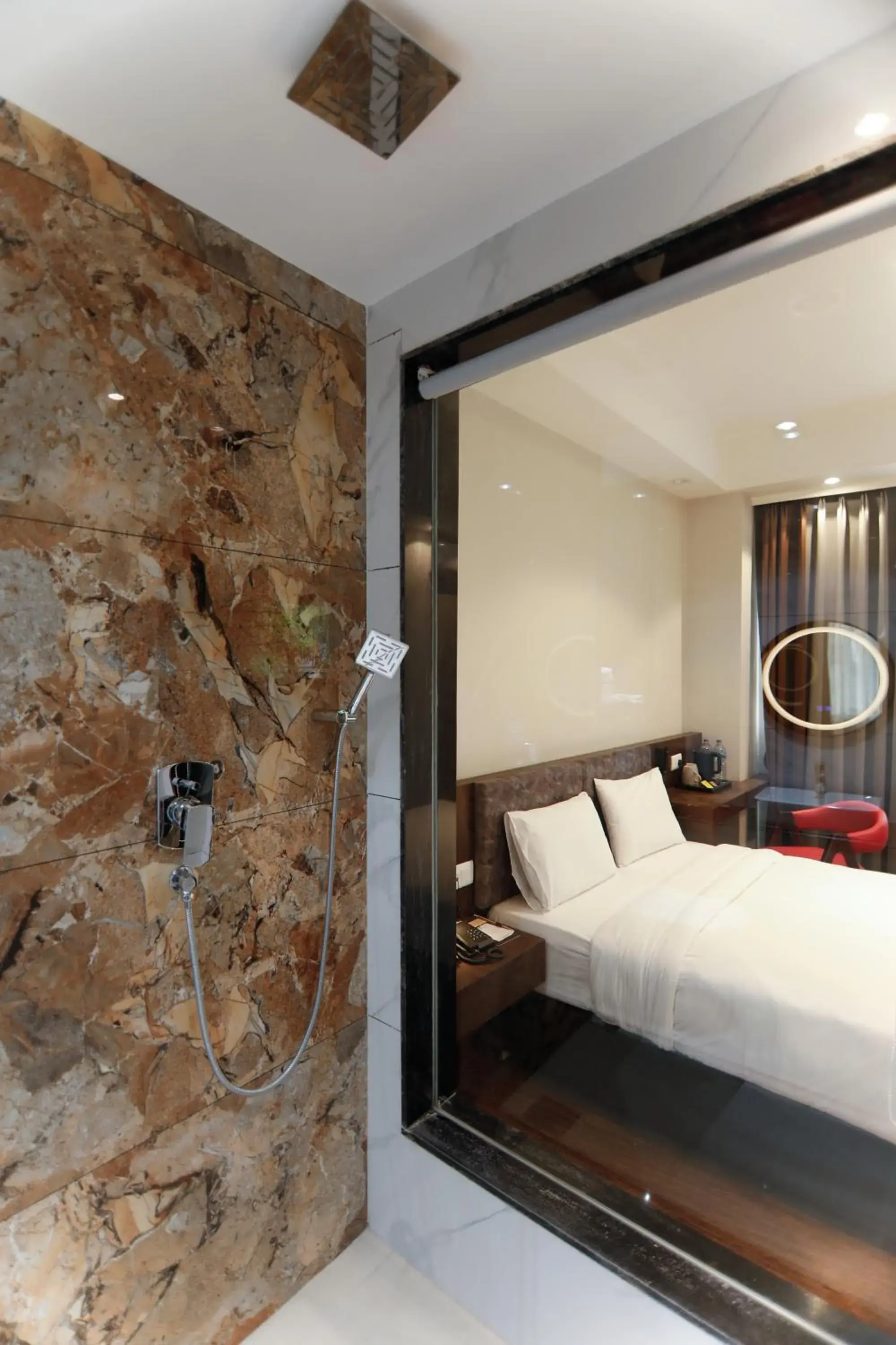 Shower, Bed in Lakhey Hotel