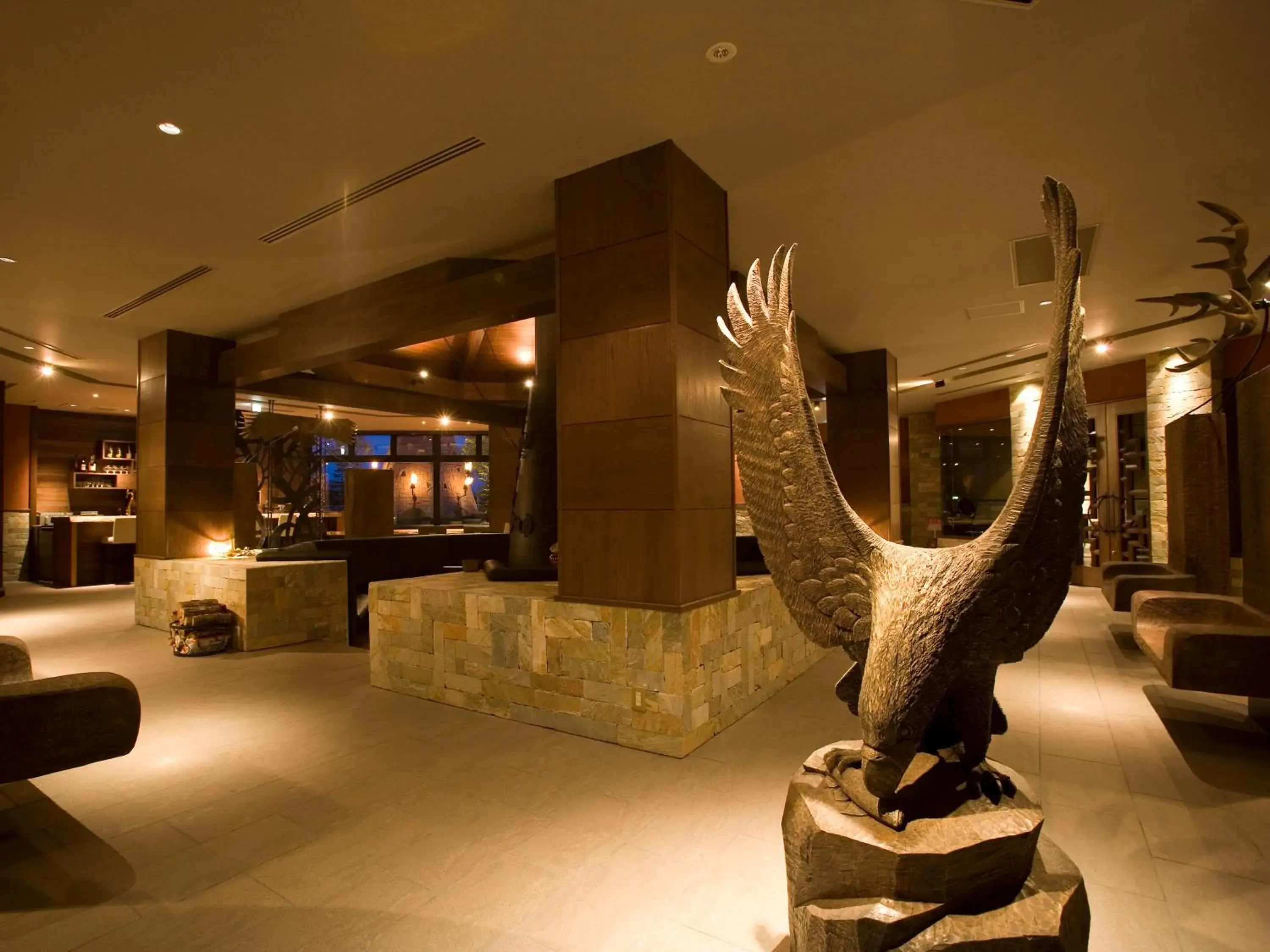 Lounge or bar, Lobby/Reception in HOKUTEN NO OKA Lake Abashiri Tsuruga Resort
