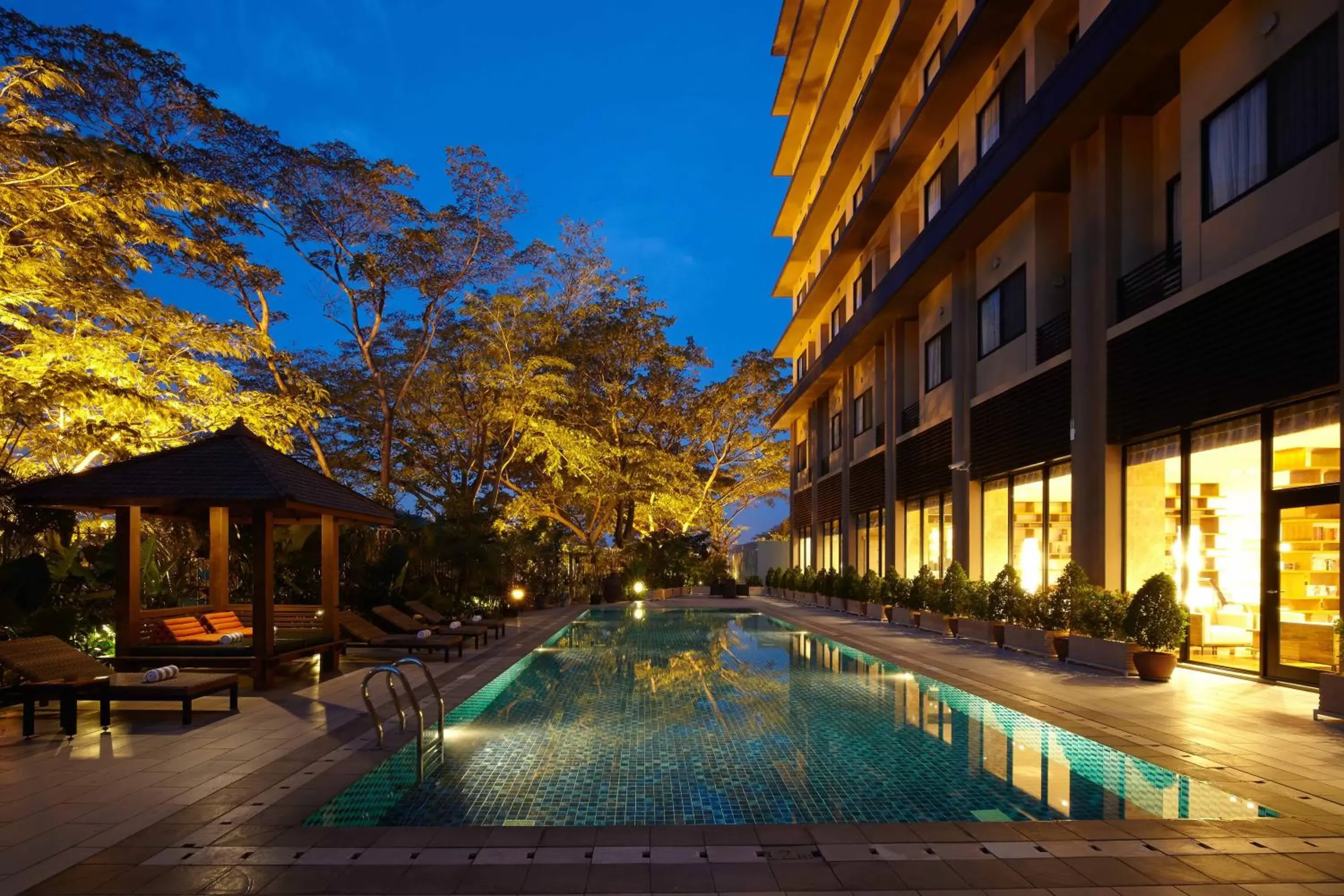Swimming pool in Axia South Cikarang Service Apartment Swimming pool in Axia South Cikarang Service Apartment
