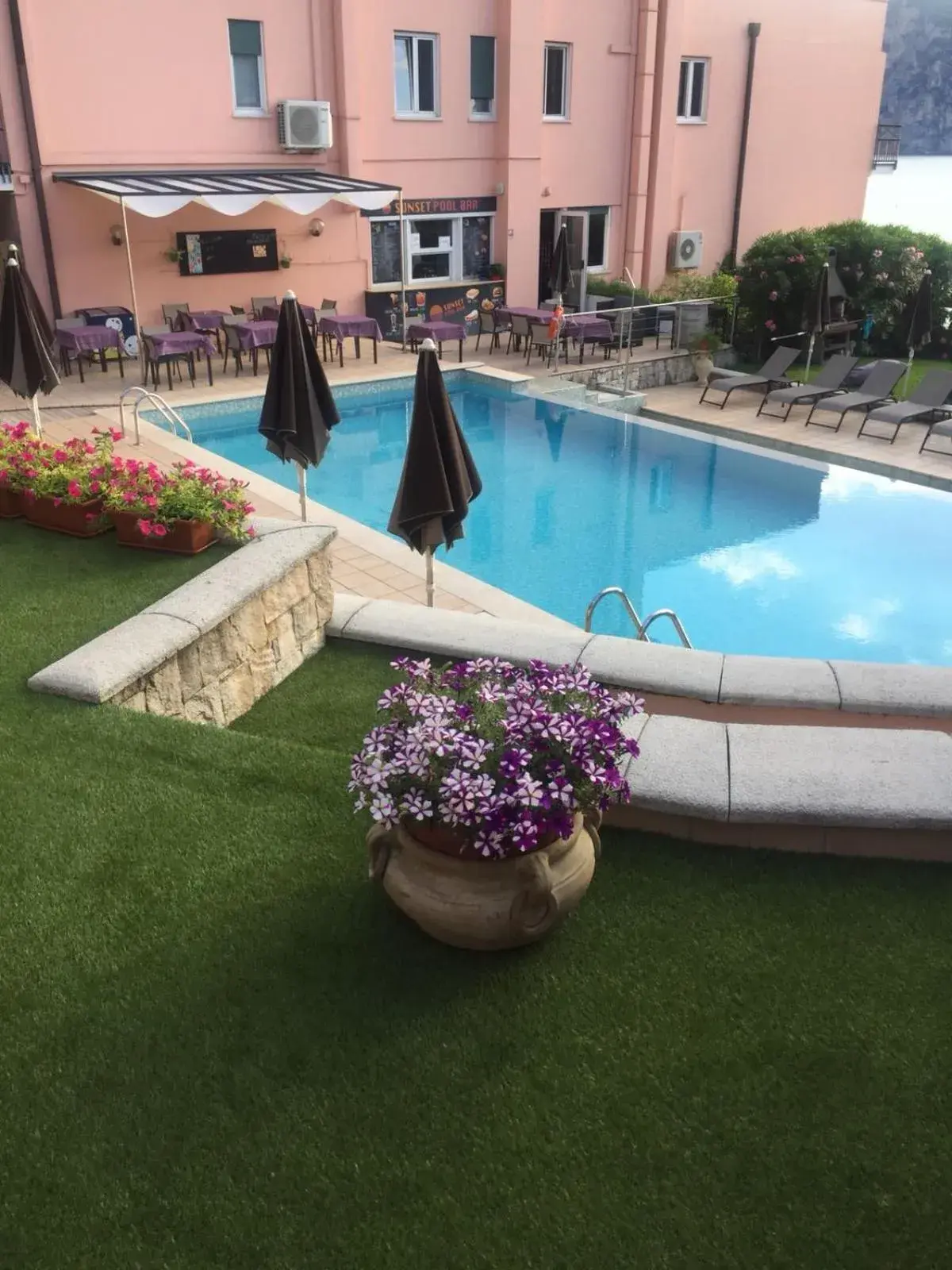 Garden, Swimming Pool in Hotel Antonella