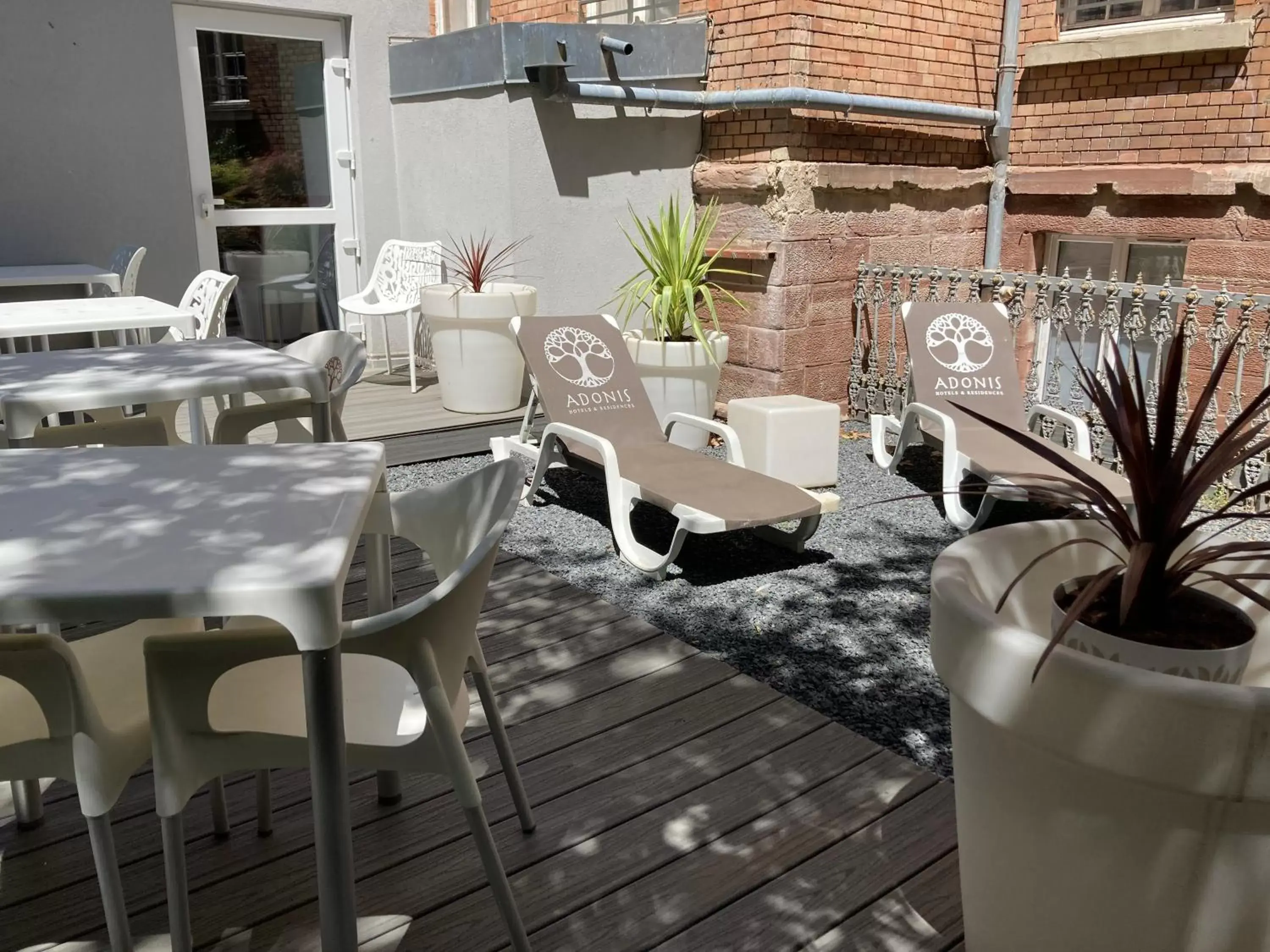 Patio in Adonis Hotel Strasbourg