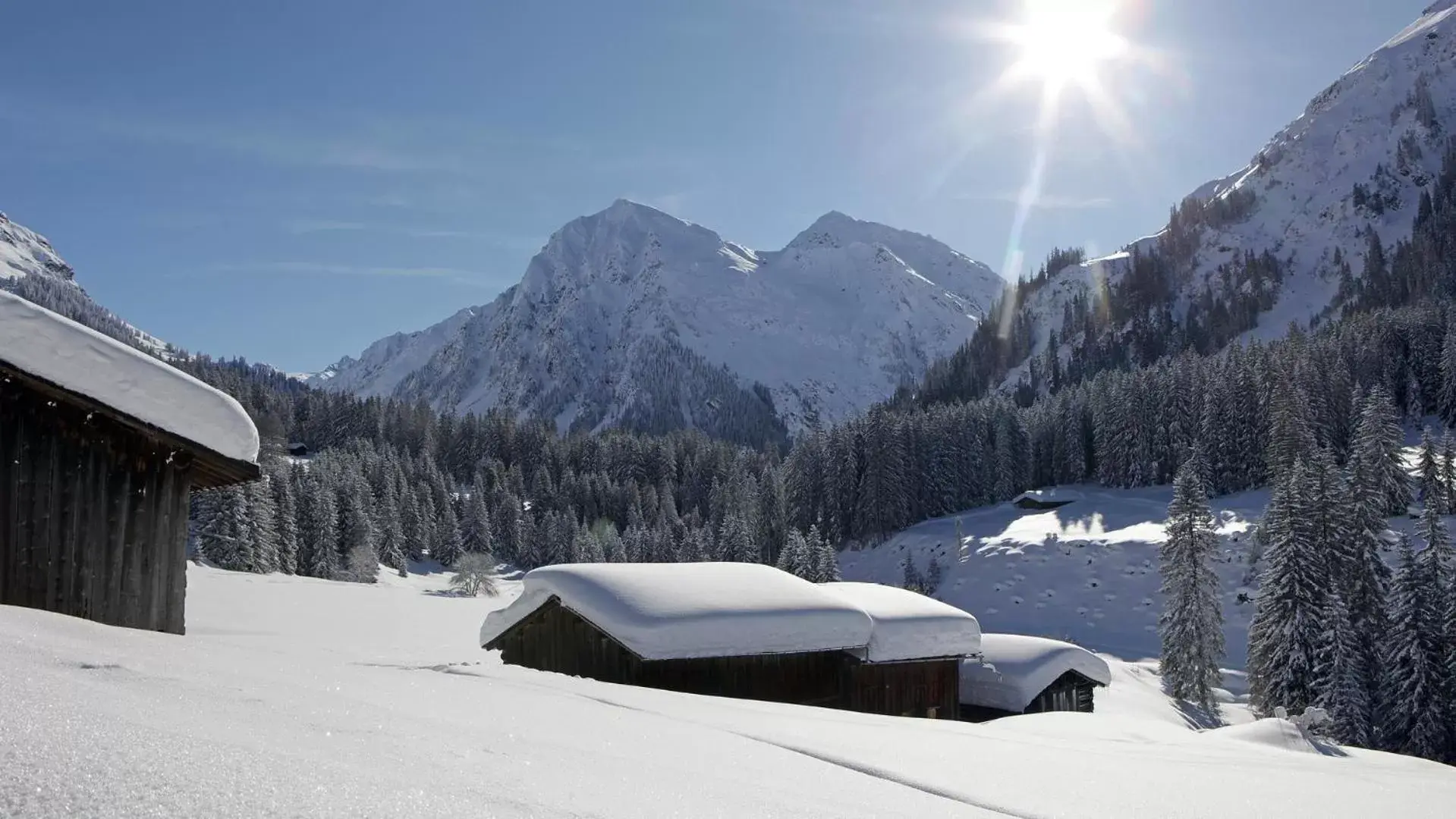 Natural landscape, Winter in Madrisa Lodge