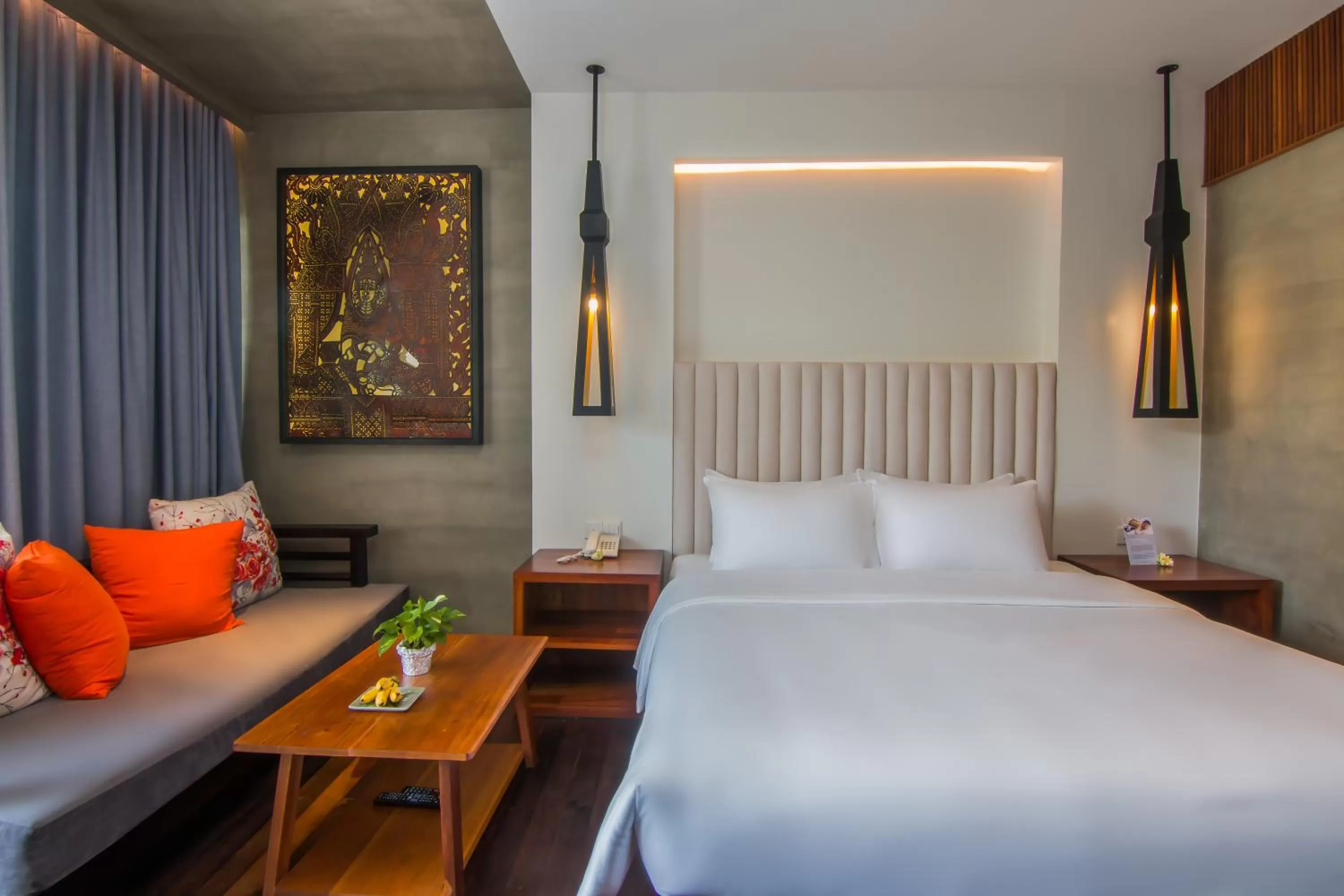 Photo of the whole room, Bed in Apsara Residence Hotel