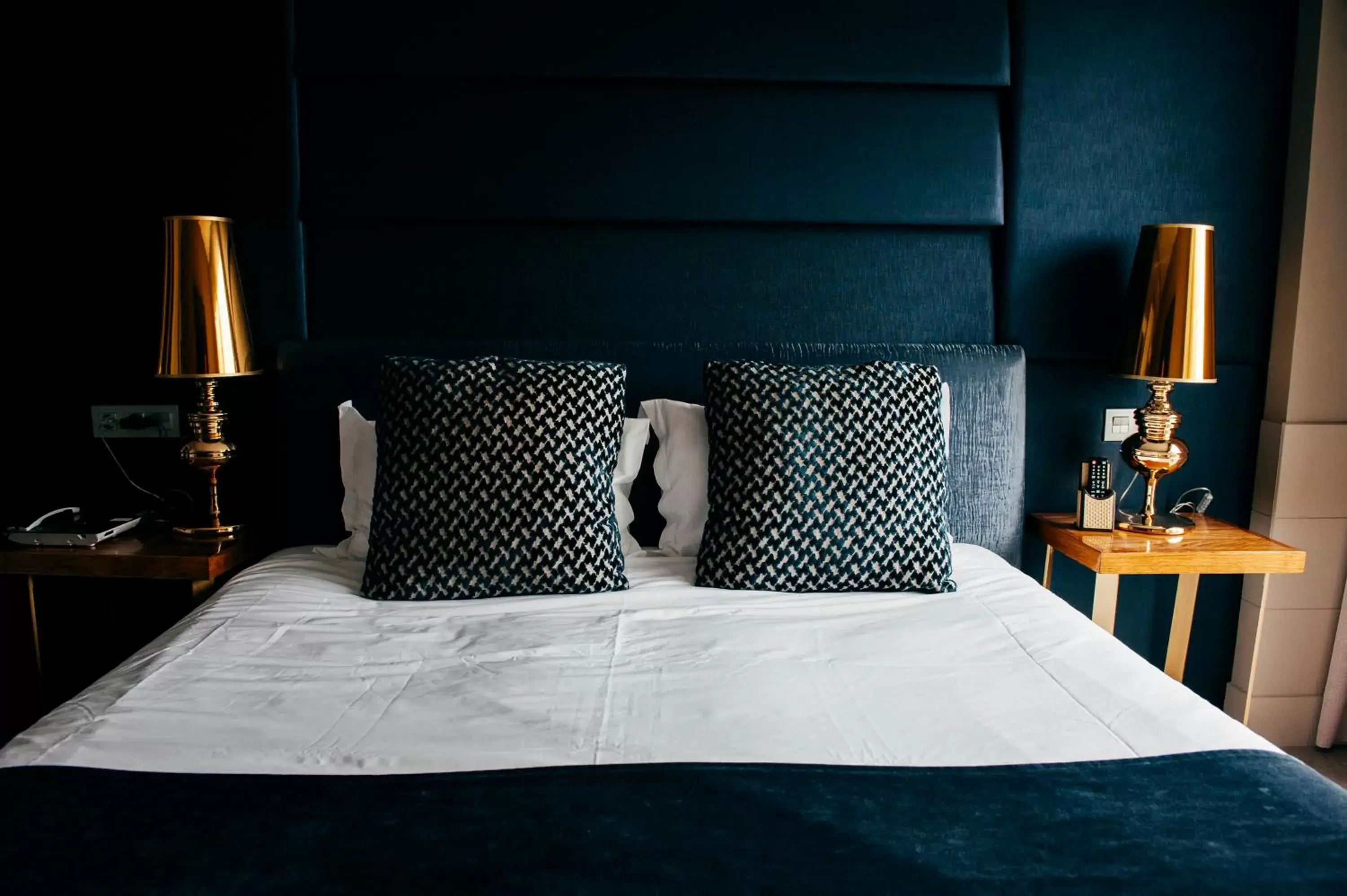Decorative detail, Bed in Hotel Art Santander