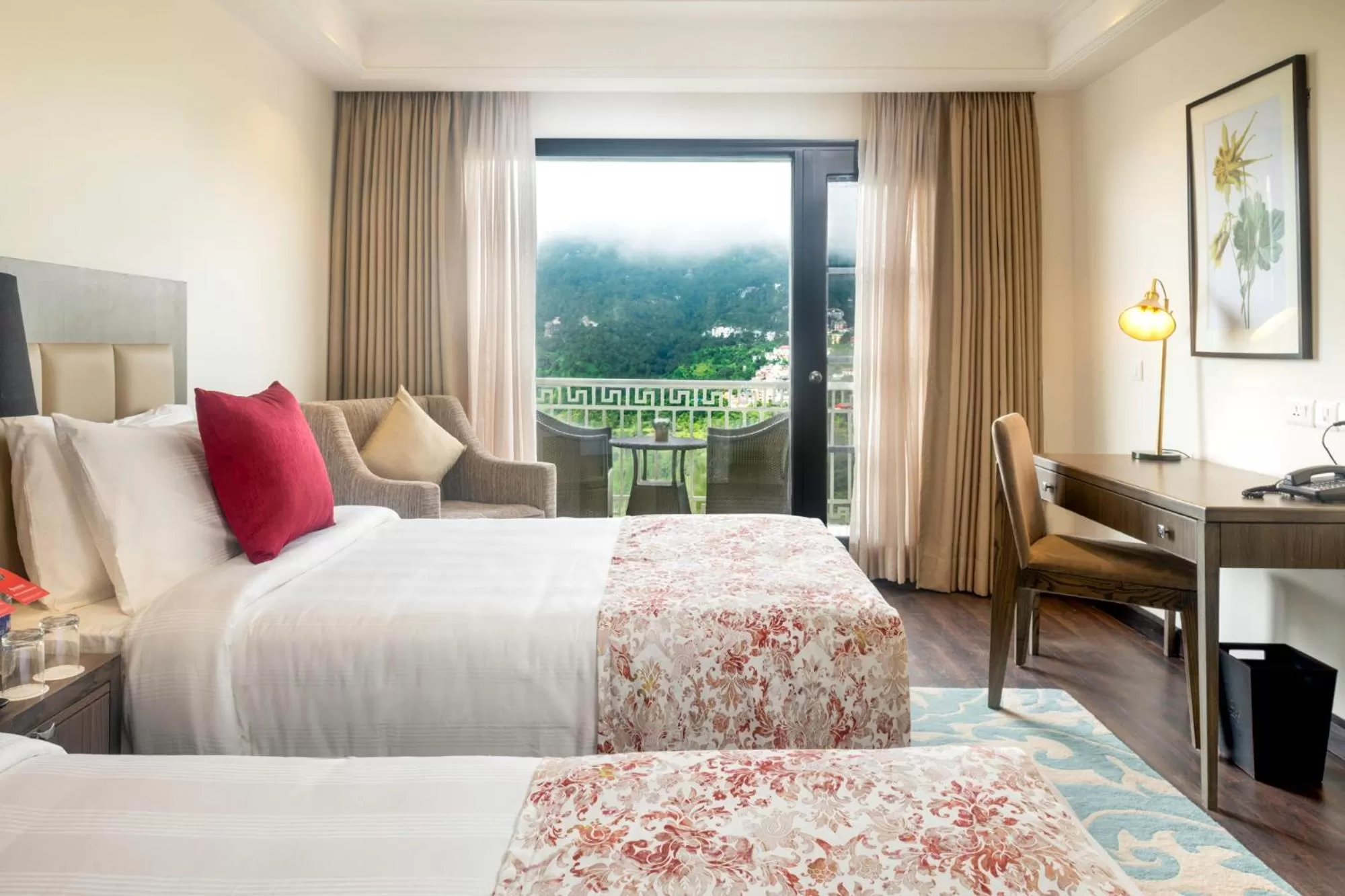 Mountain view, Bed in Ramada by Wyndham Kasauli