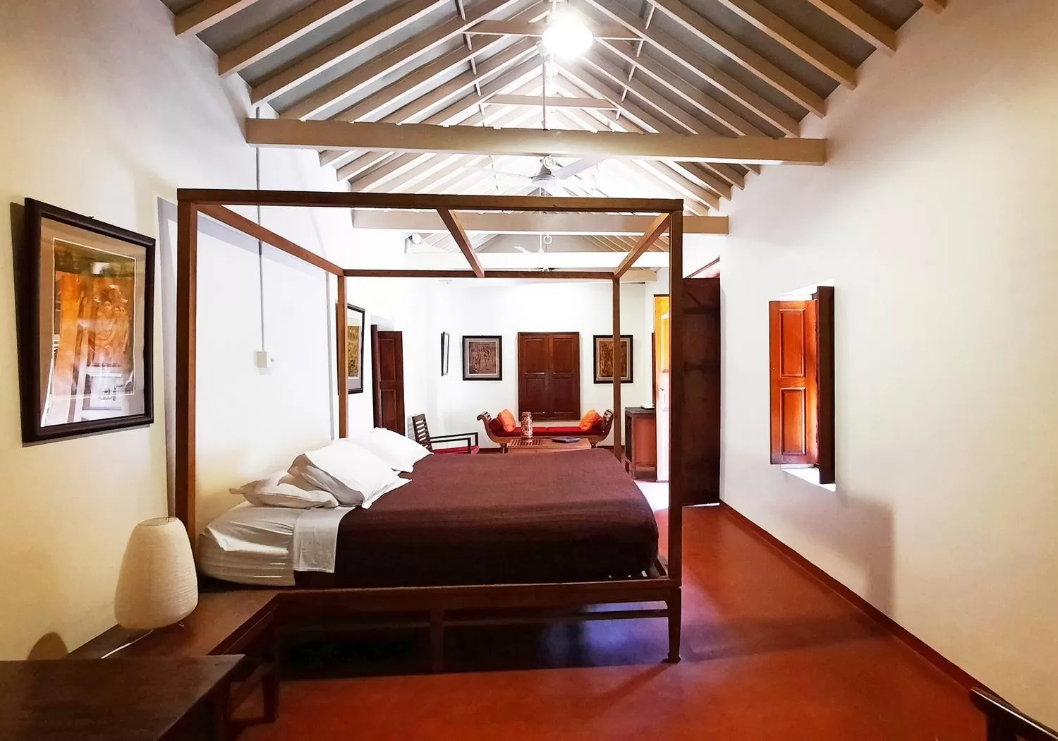 Photo of the whole room, Bed in Saratha Vilas Chettinad