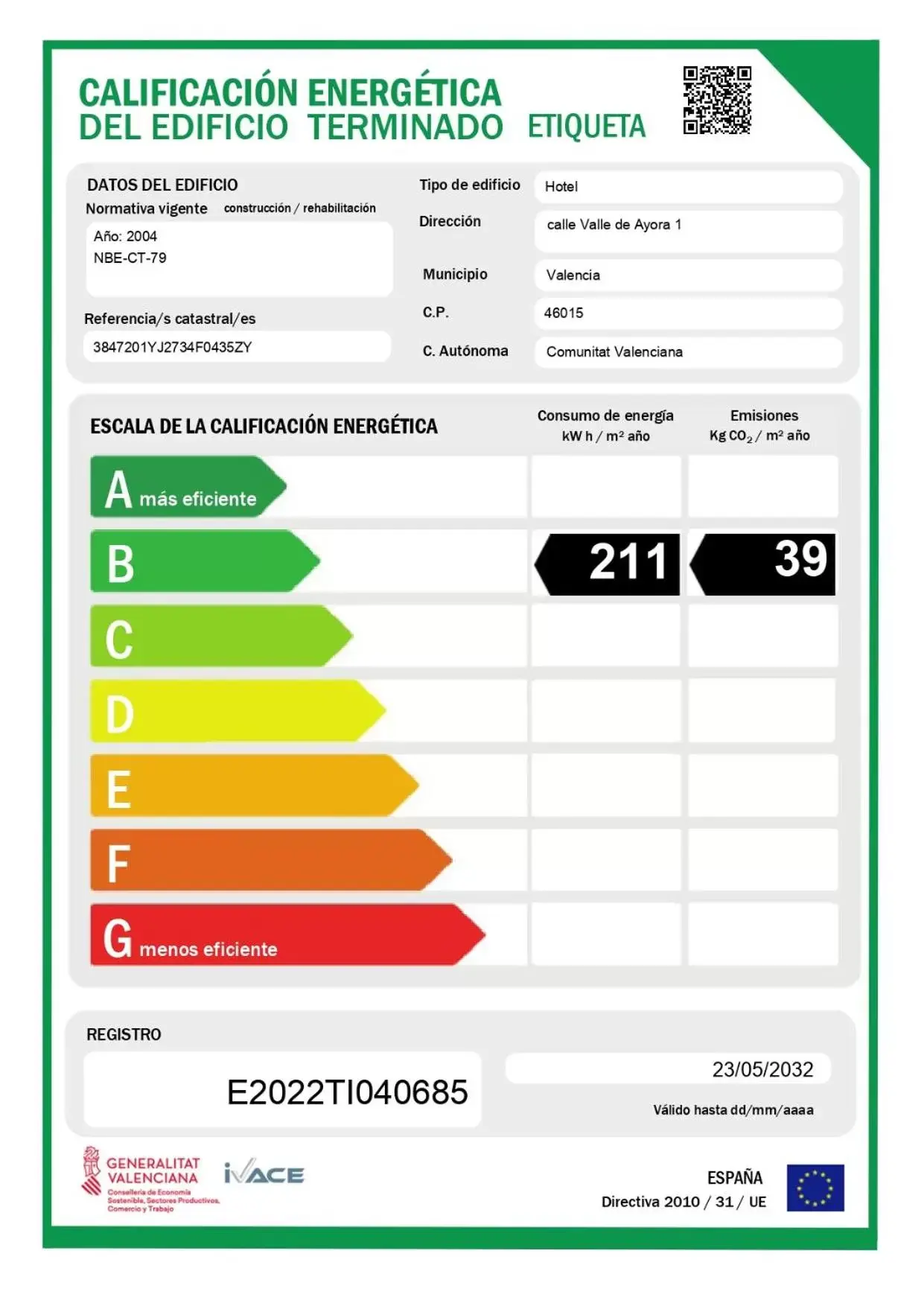 Logo/Certificate/Sign, Floor Plan in Ilunion Valencia 4