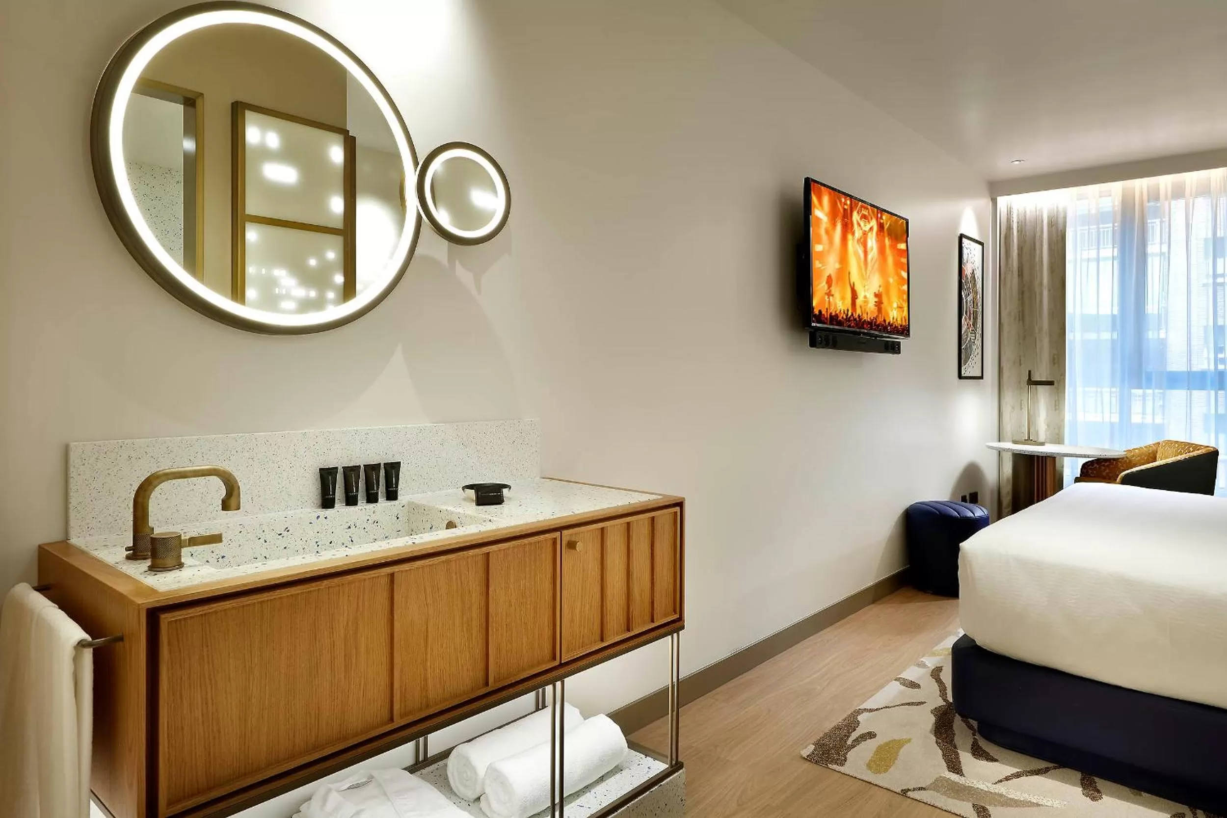 Photo of the whole room, Bed in Hard Rock Hotel Madrid