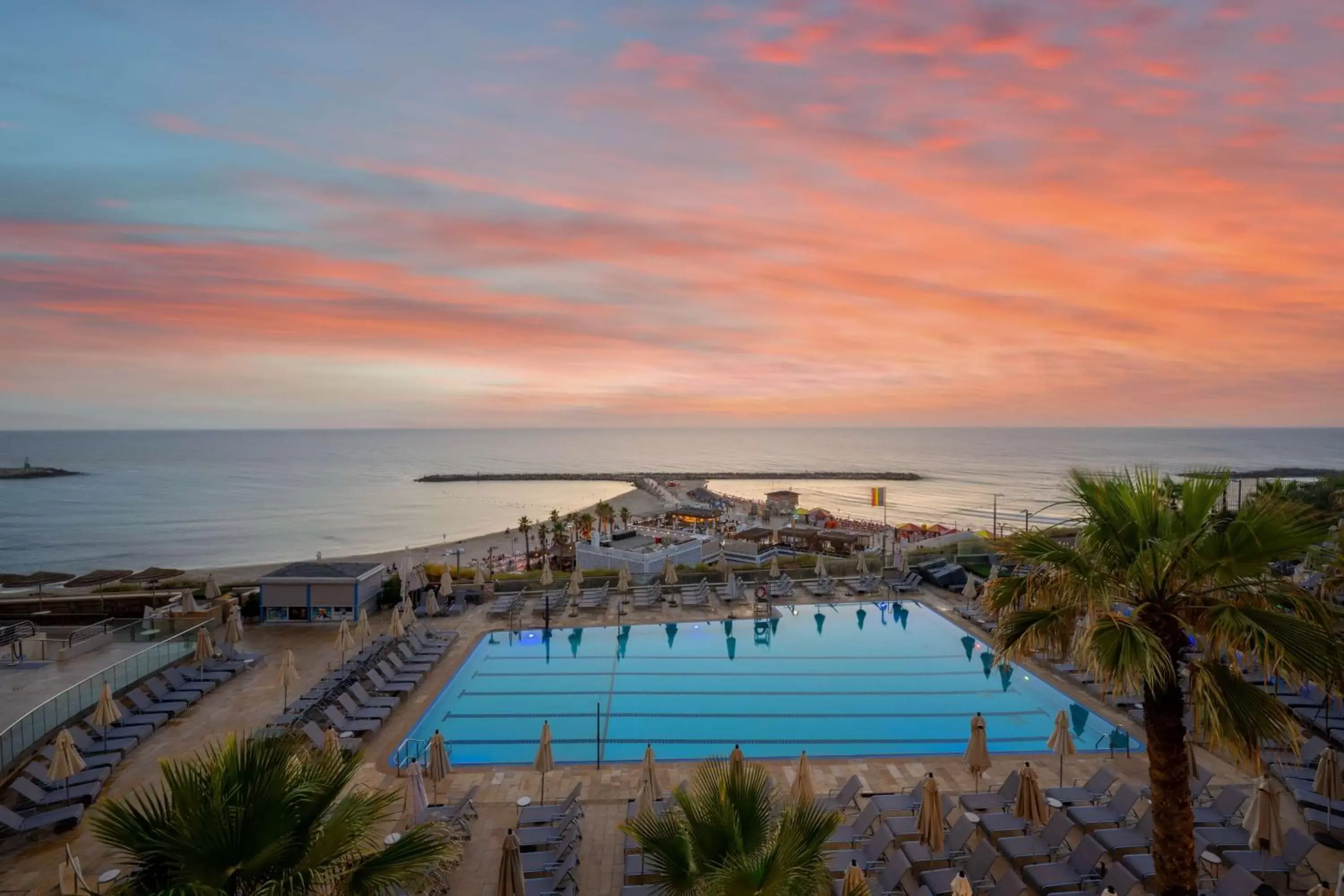 Pool View in The Vista At Hilton Tel Aviv