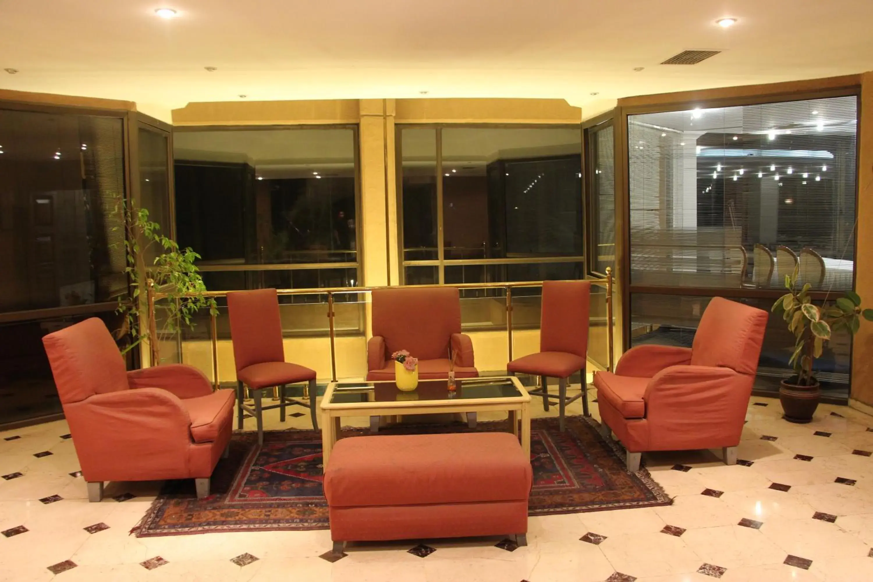 Seating area in Akyuz Hotel