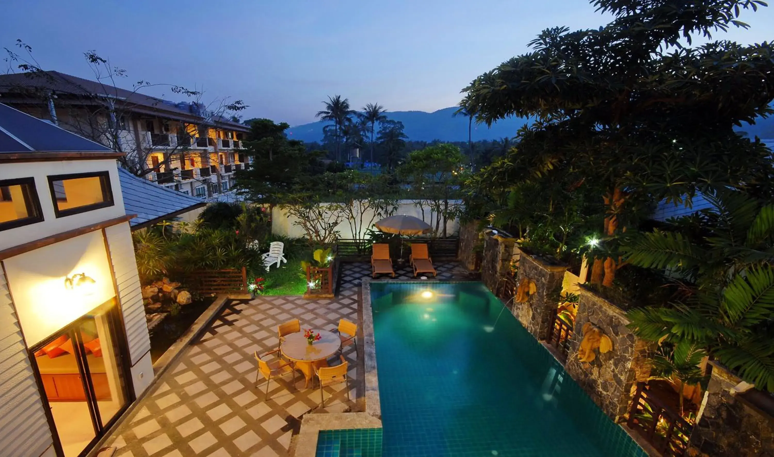 Swimming pool, Pool View in Samui Sun Villa