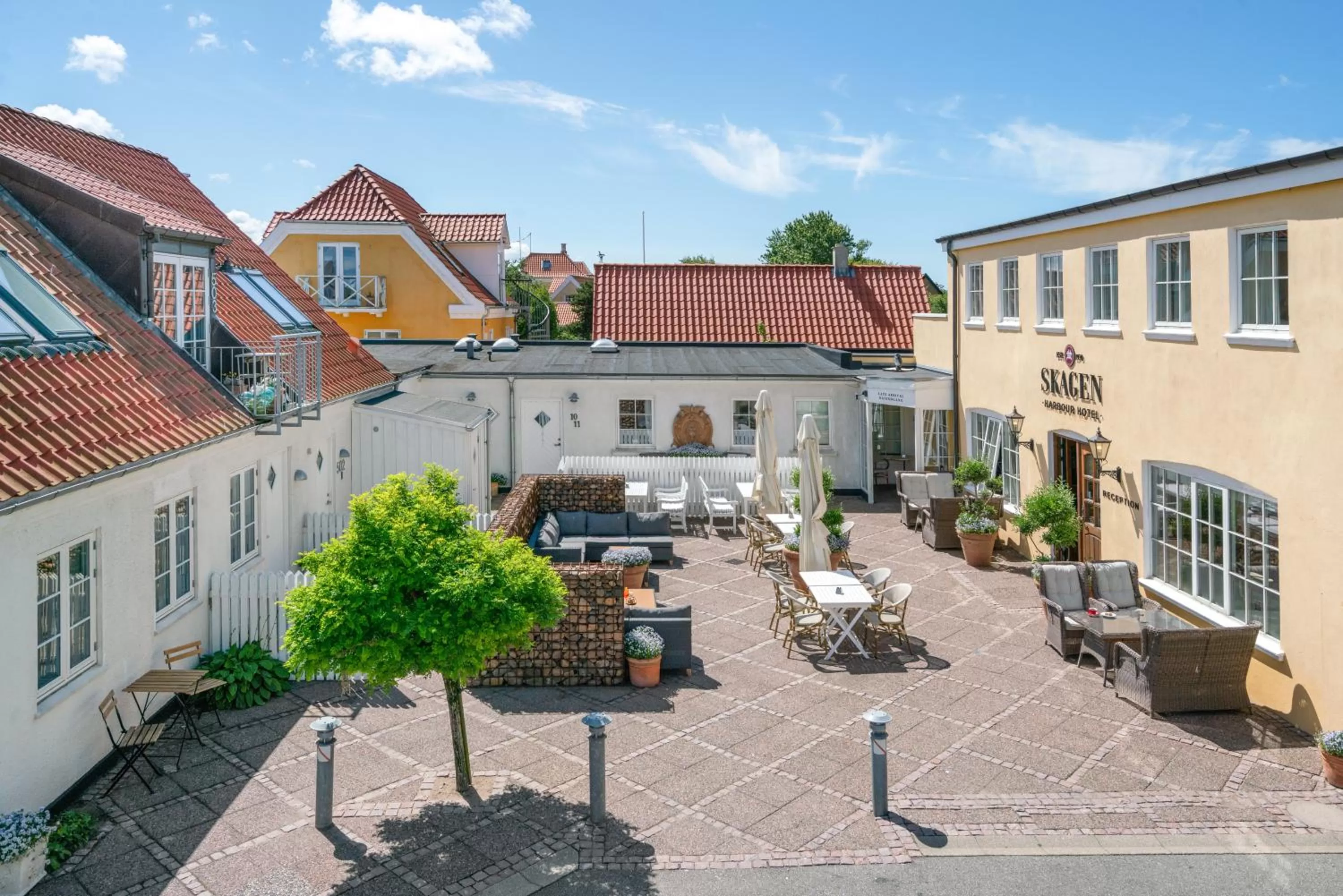 Patio in Skagen Harbour Hotel