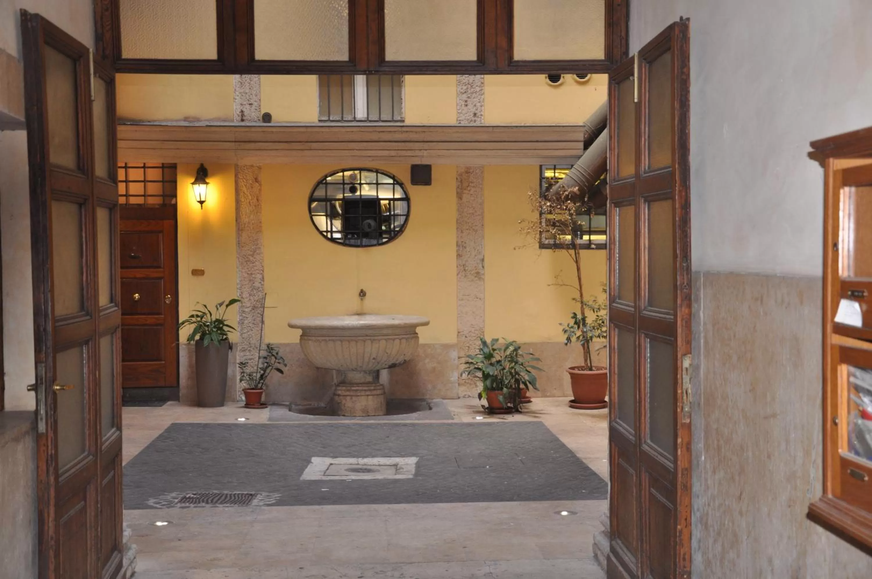 Inner courtyard view in Navona Stay