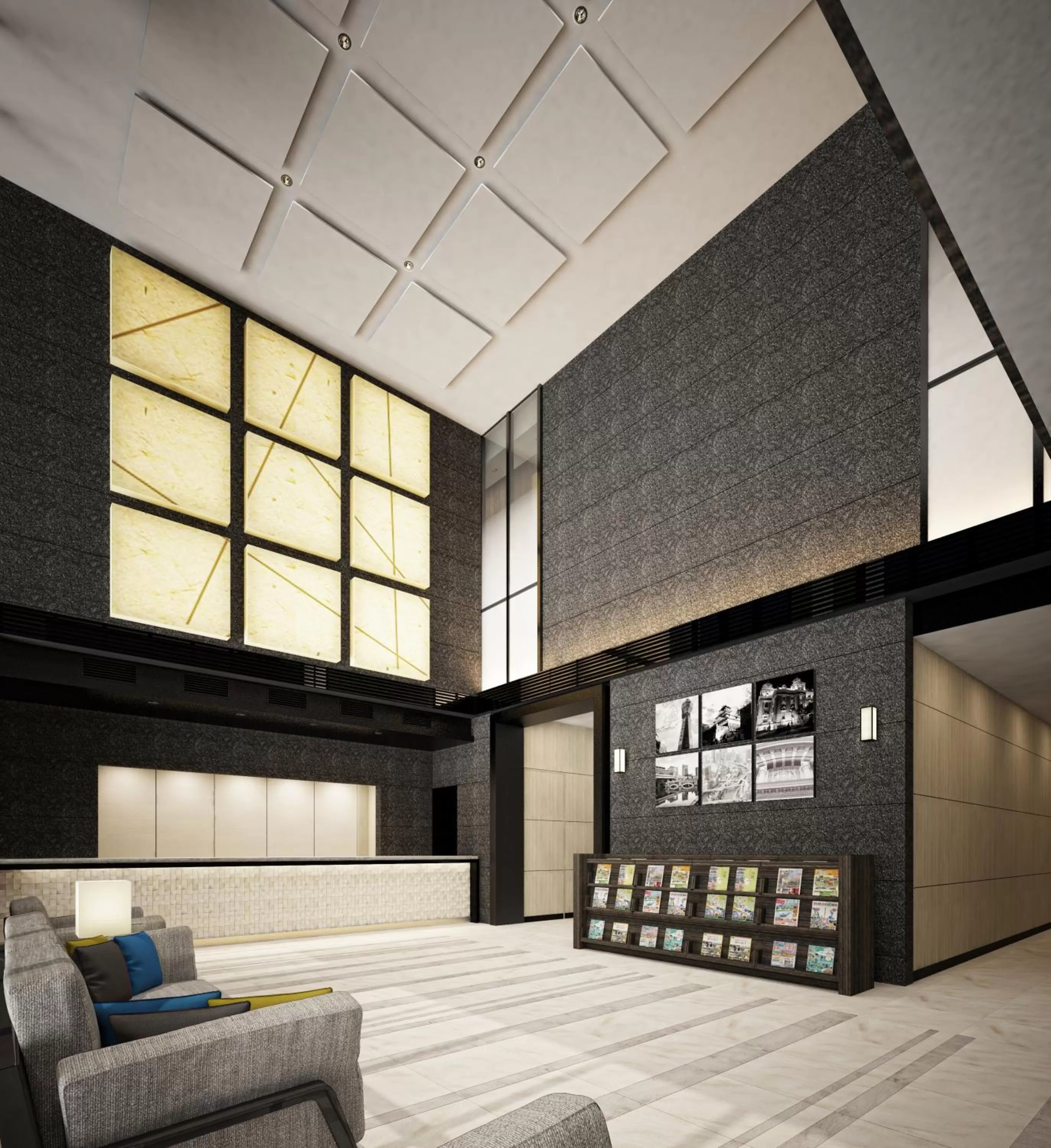 Lobby or reception in Smile Hotel Premium Osaka Higashishinsaibashi