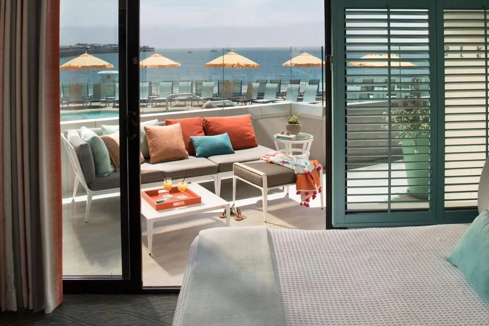 Balcony/Terrace, Seating Area in Dream Inn Santa Cruz